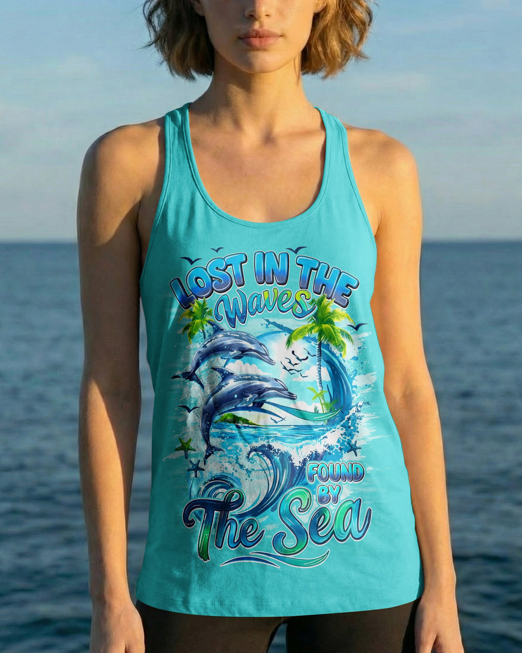 LOST IN THE WAVES FOUND BY THE SEA ALL OVER PRINT - TYQY2705262