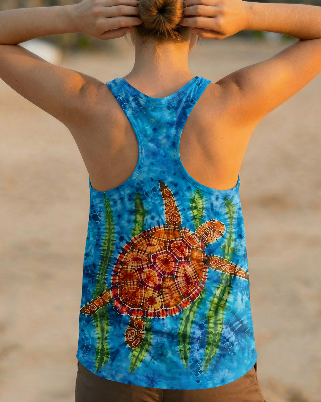 SEA TURTLE AND SEAWEED ALL OVER PRINT  - TLHG1604262