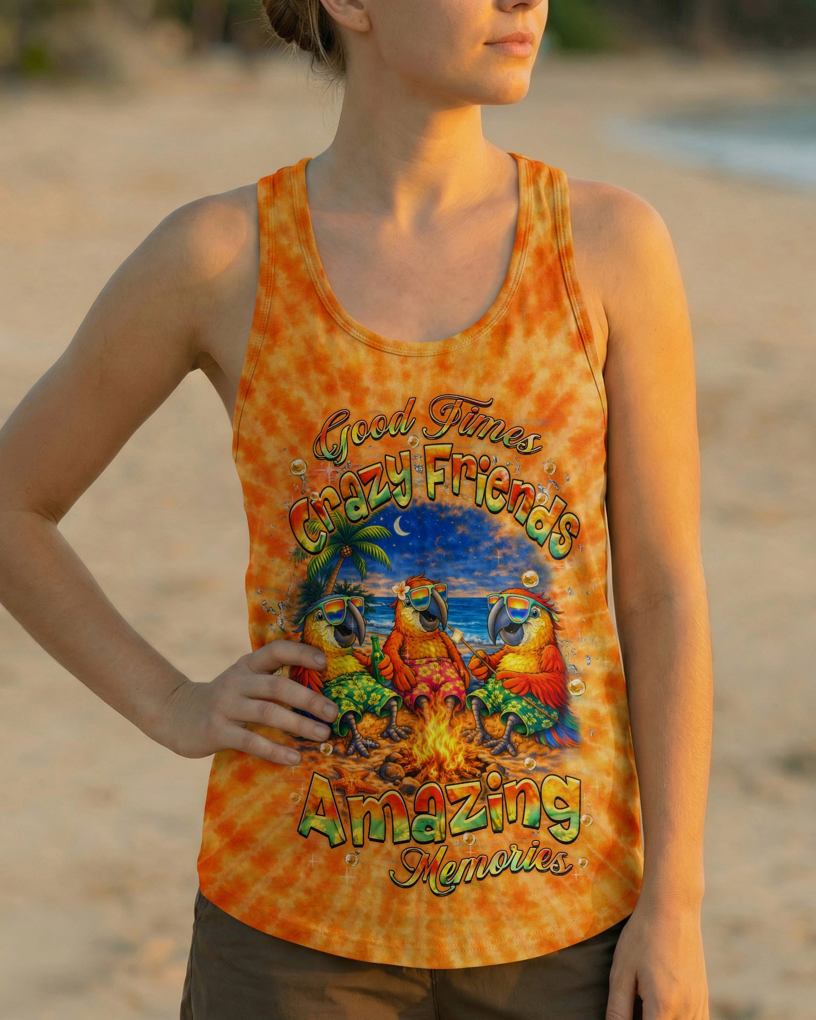 GOOD TIMES CRAZY FRIEND PARROT ALL OVER PRINT - TLHN0604262
