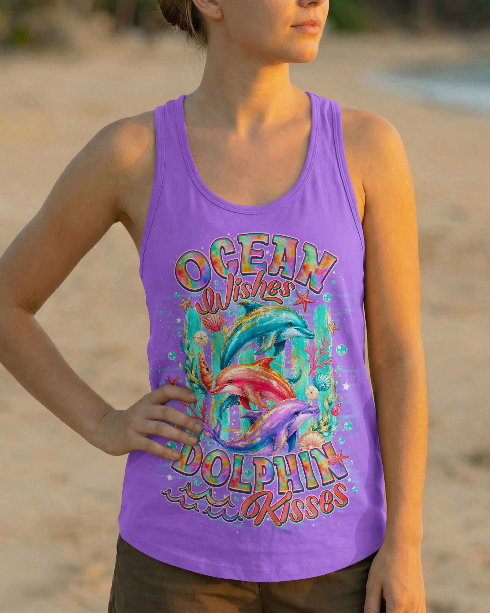OCEAN WISHES DOLPHIN KISSES ALL OVER PRINT  - TLNO0206262