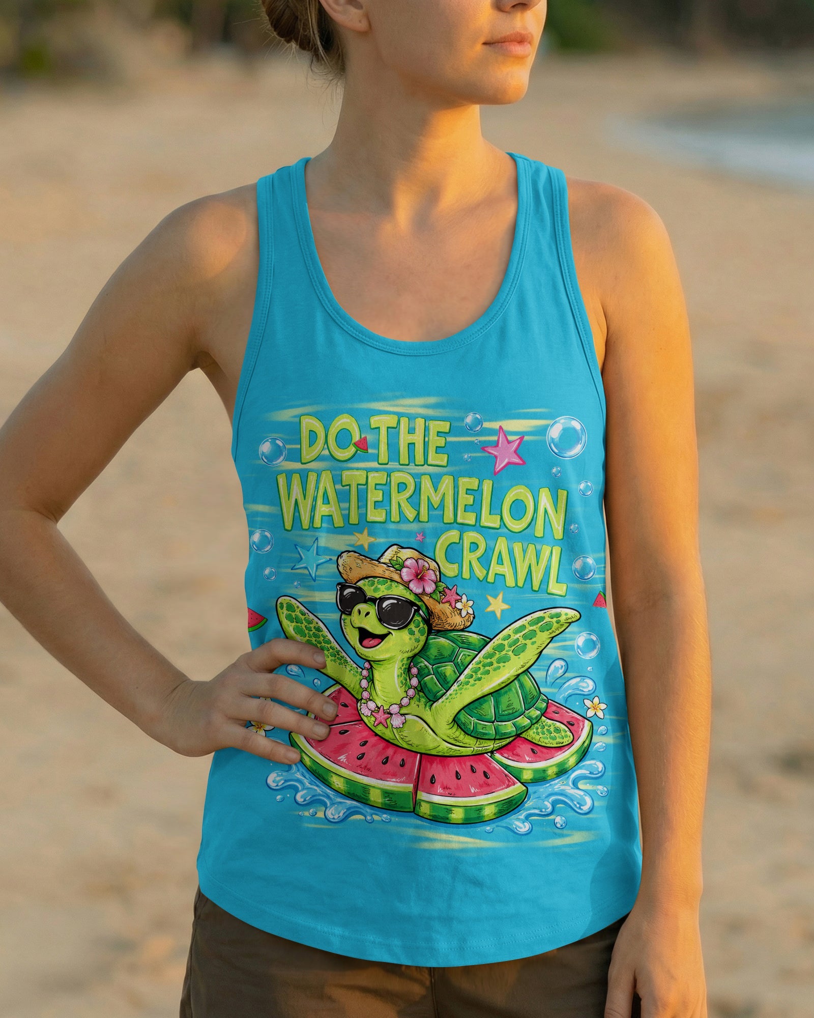 DO THE WATERMELON CRAWL TURTLE ALL OVER PRINT - TLHG1106263
