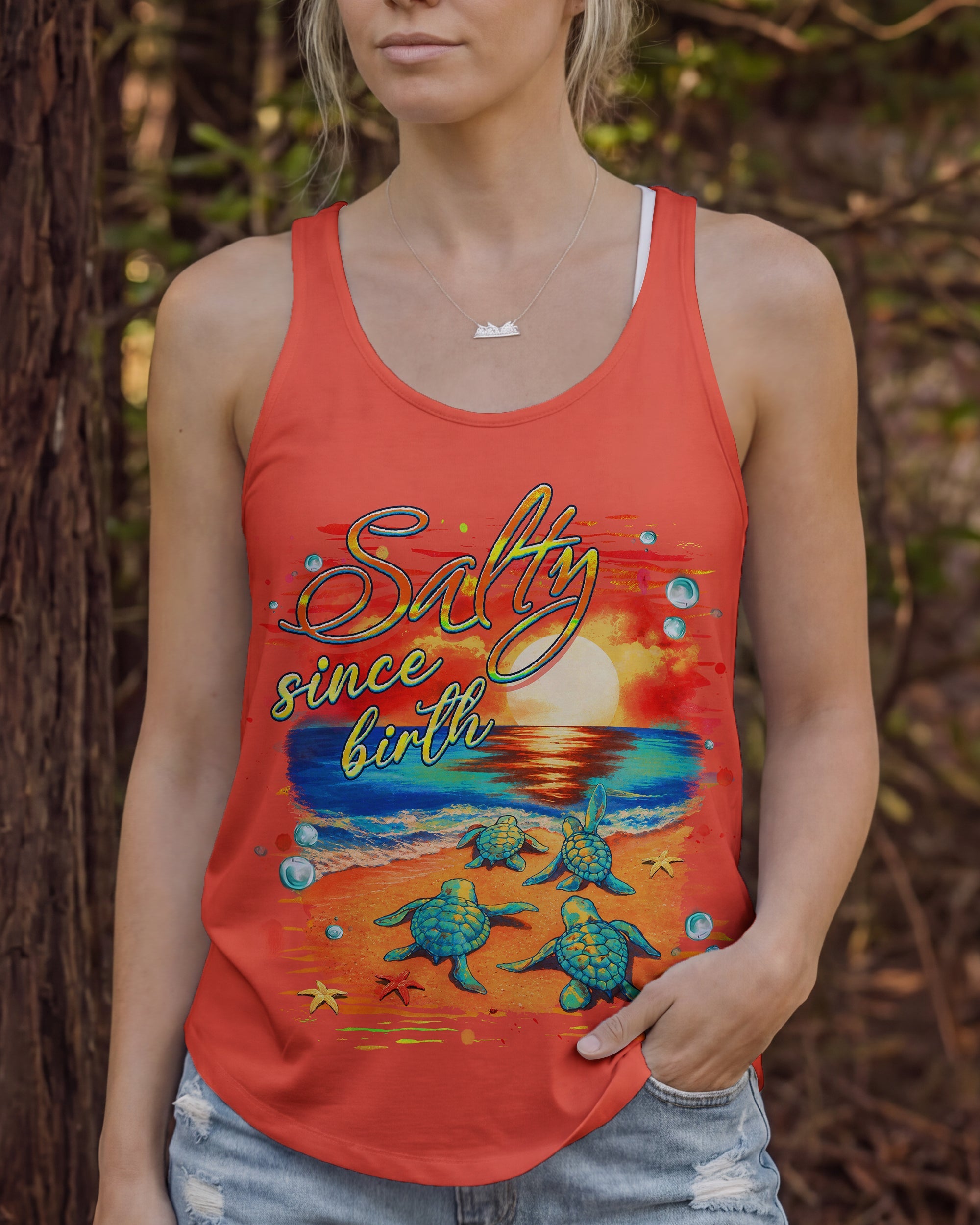 SALTY SINCE BIRTH TURTLE  ALL OVER PRINT - TLHG0506261