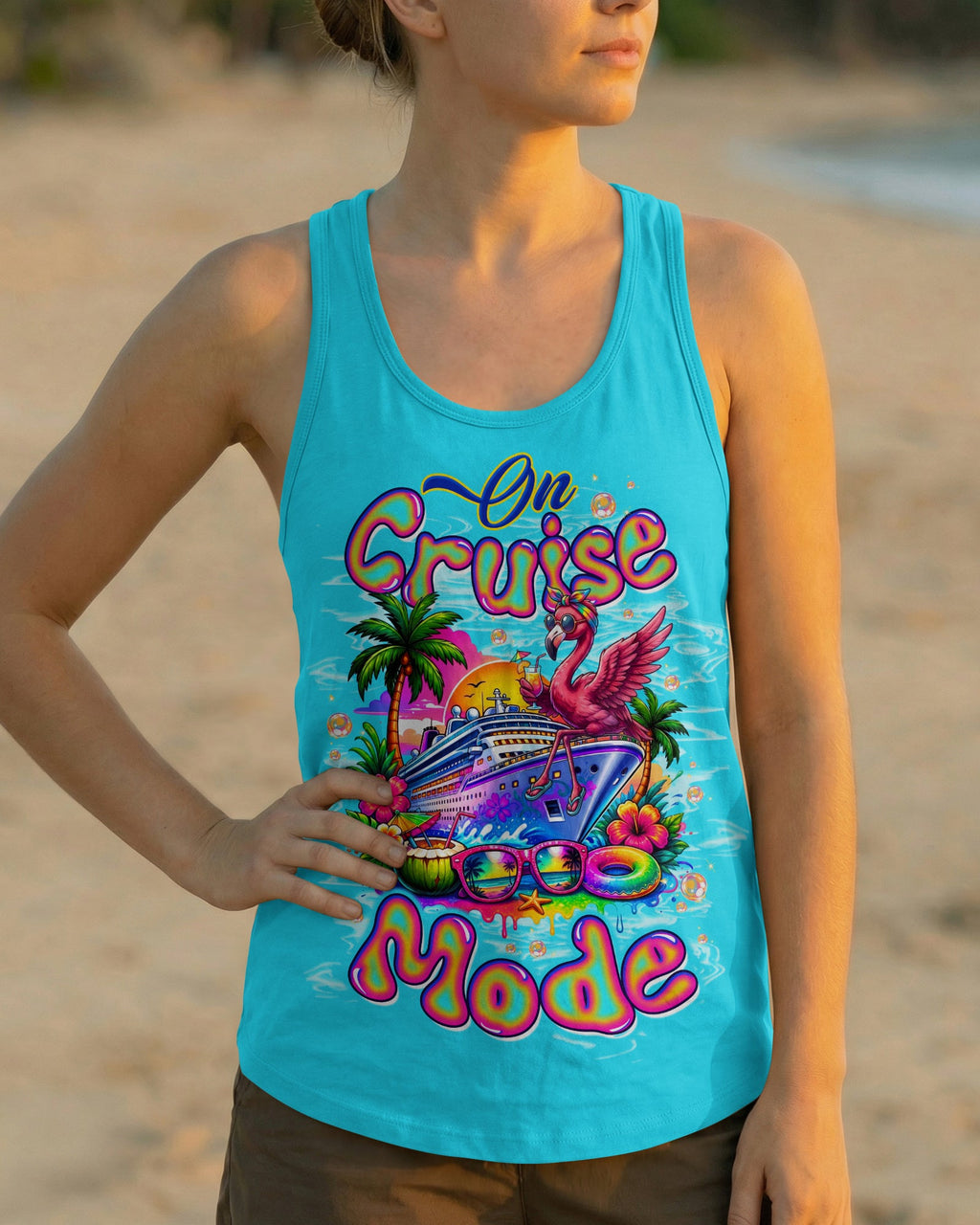 ON CRUISE MODE FLAMINGO ALL OVER PRINT - TLTW1607262
