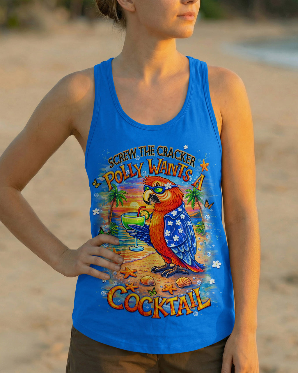 POLLY WANTS A COCKTAIL PARROT ALL OVER PRINT  - TLHN1504261
