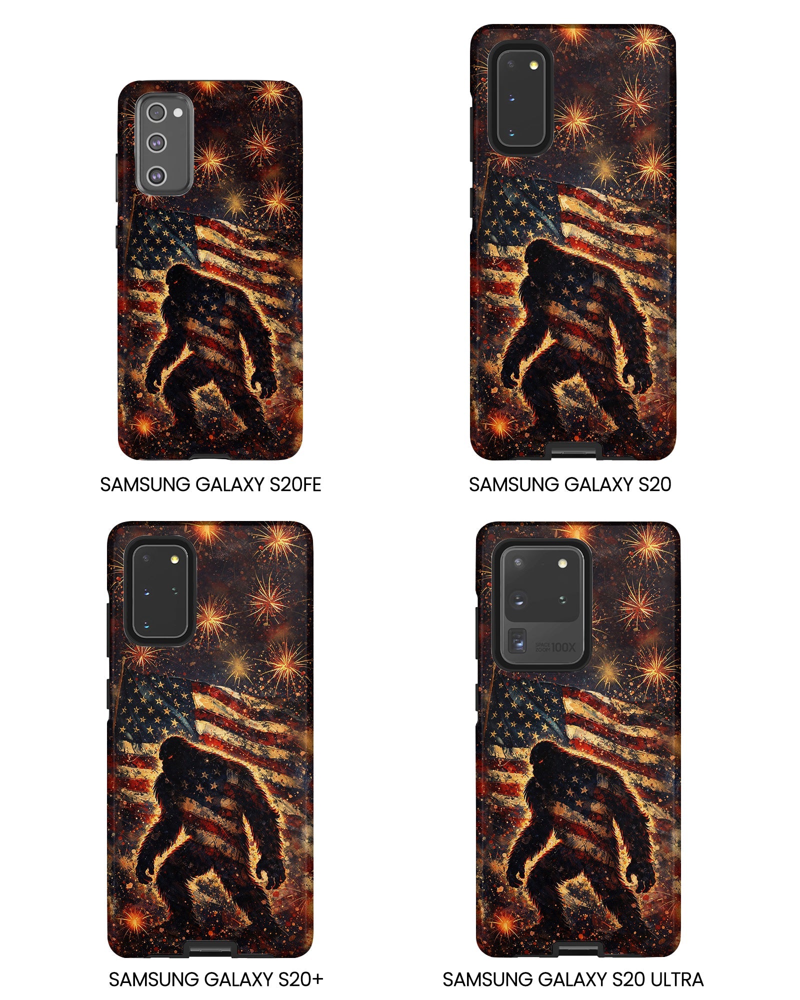 BIGFOOT STARS AND STRIPES GRUNGE ART  PHONE CASE  - TLHN2004264