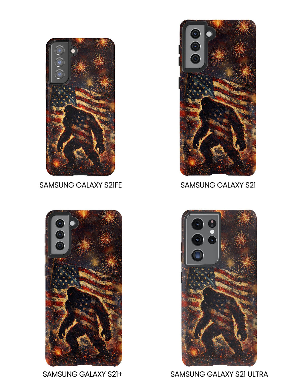 BIGFOOT STARS AND STRIPES GRUNGE ART  PHONE CASE  - TLHN2004264