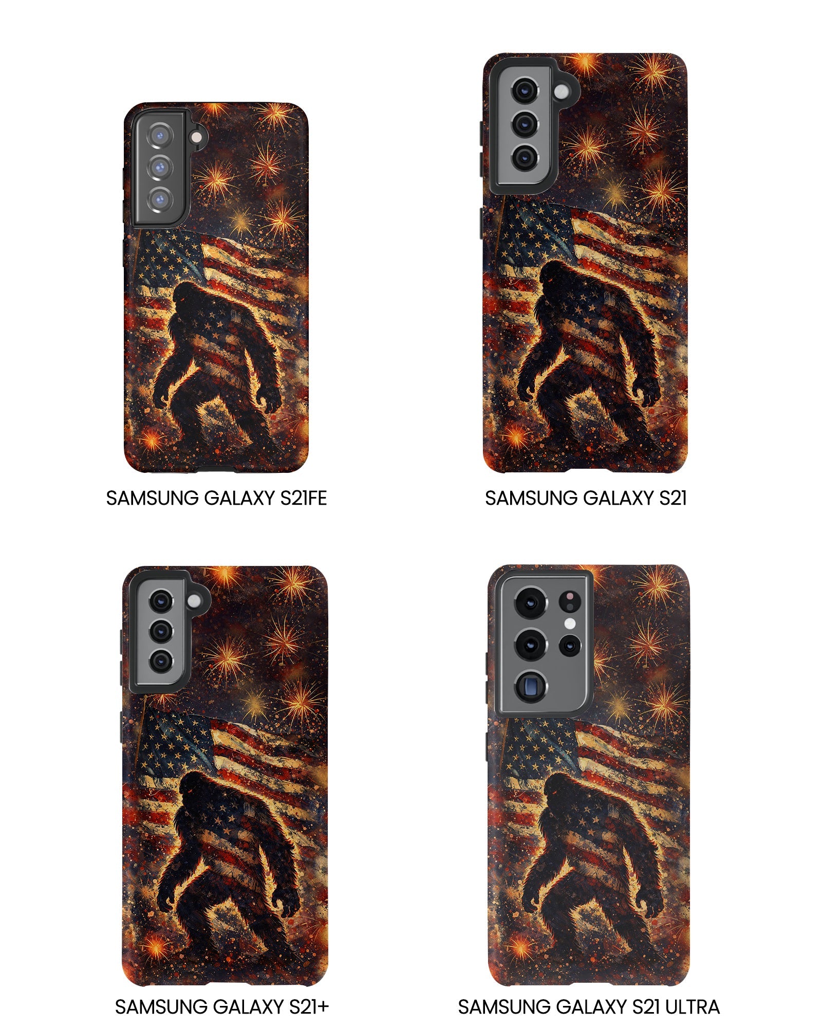 BIGFOOT STARS AND STRIPES GRUNGE ART  PHONE CASE  - TLHN2004264