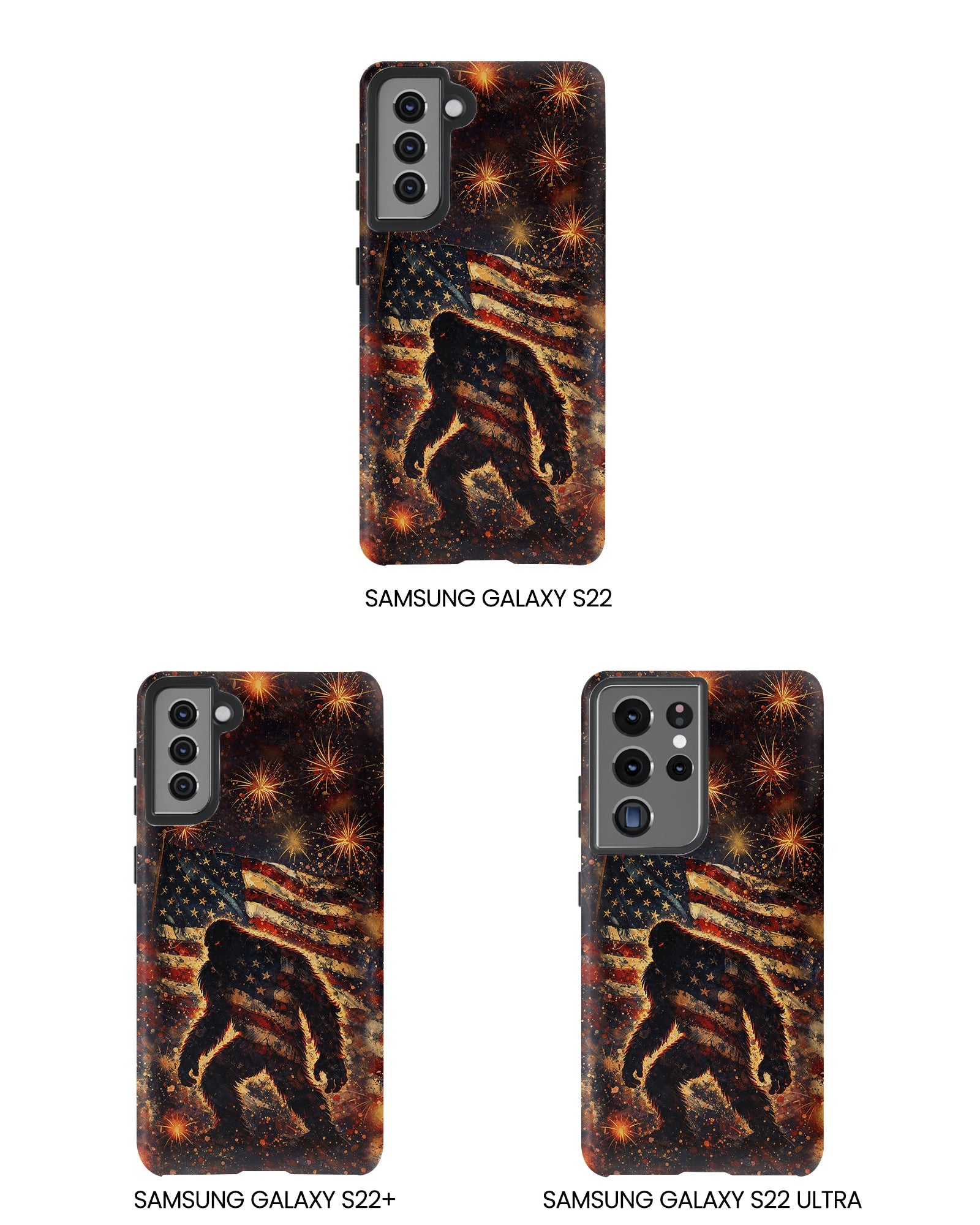 BIGFOOT STARS AND STRIPES GRUNGE ART  PHONE CASE  - TLHN2004264