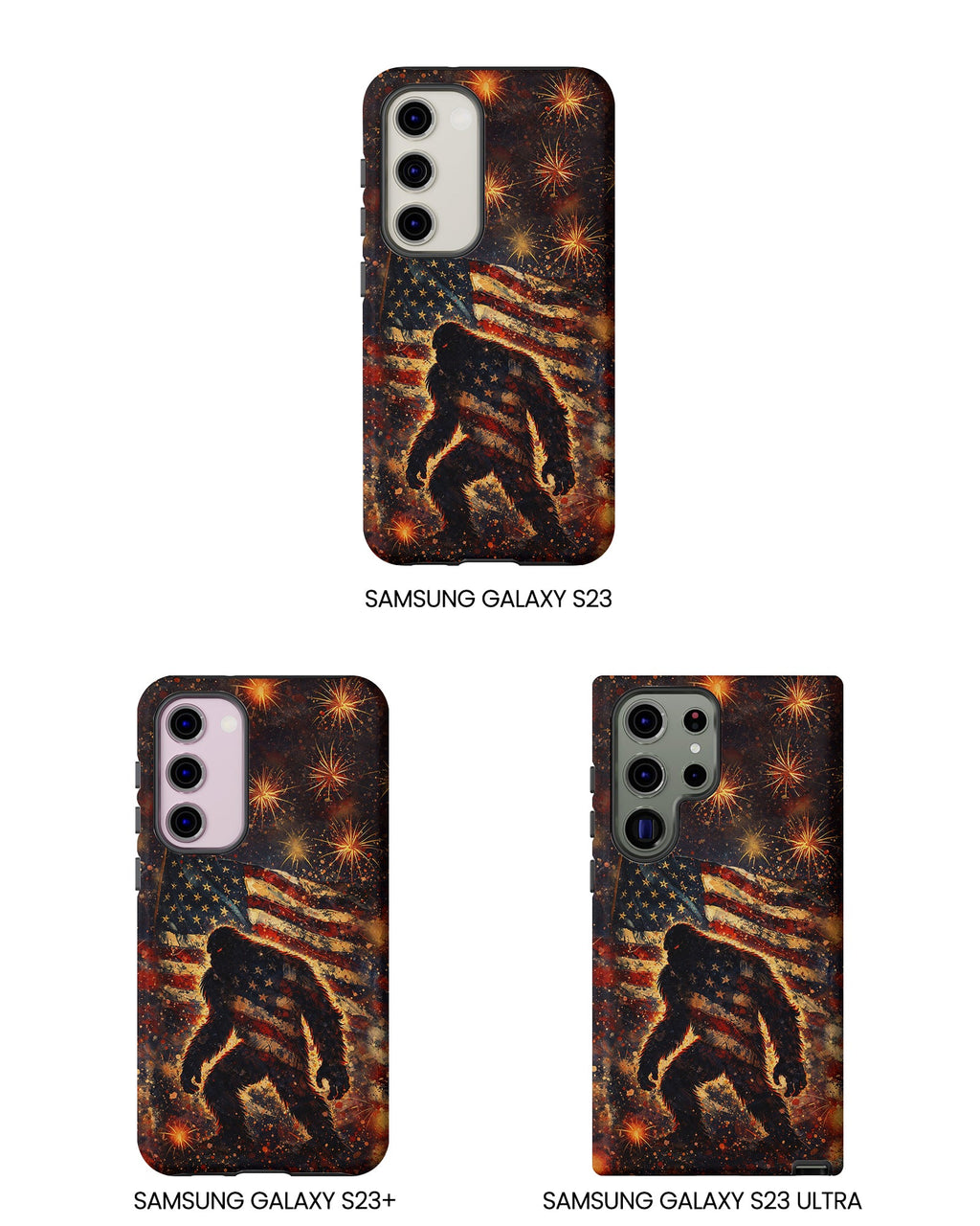 BIGFOOT STARS AND STRIPES GRUNGE ART  PHONE CASE  - TLHN2004264