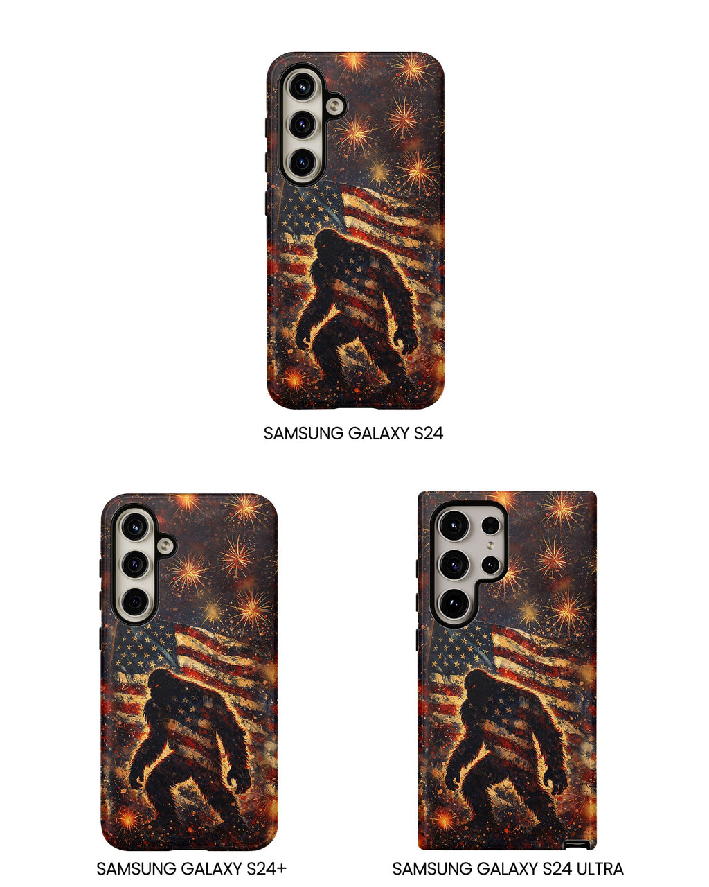 BIGFOOT STARS AND STRIPES GRUNGE ART  PHONE CASE  - TLHN2004264
