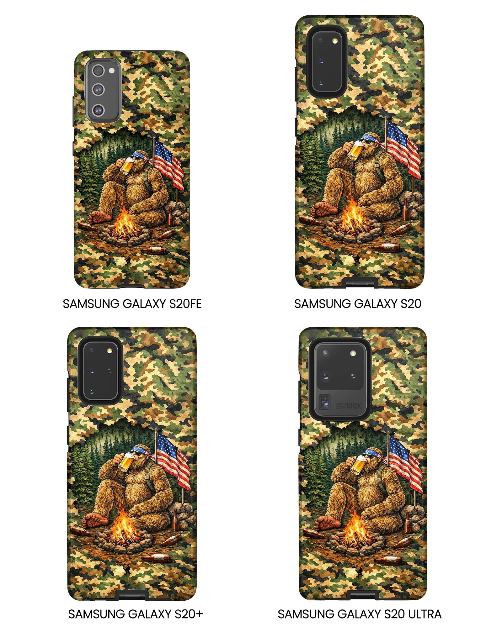BIGFOOT CAMPFIRE CAMOUFLAGE PHONE CASE   - TLHN1604264