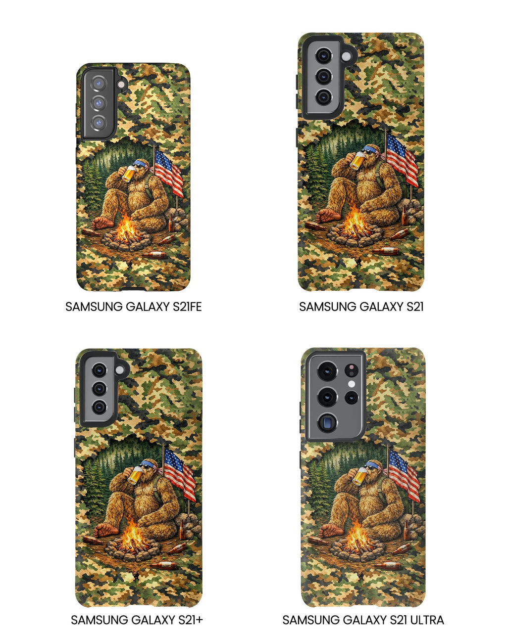 BIGFOOT CAMPFIRE CAMOUFLAGE PHONE CASE   - TLHN1604264