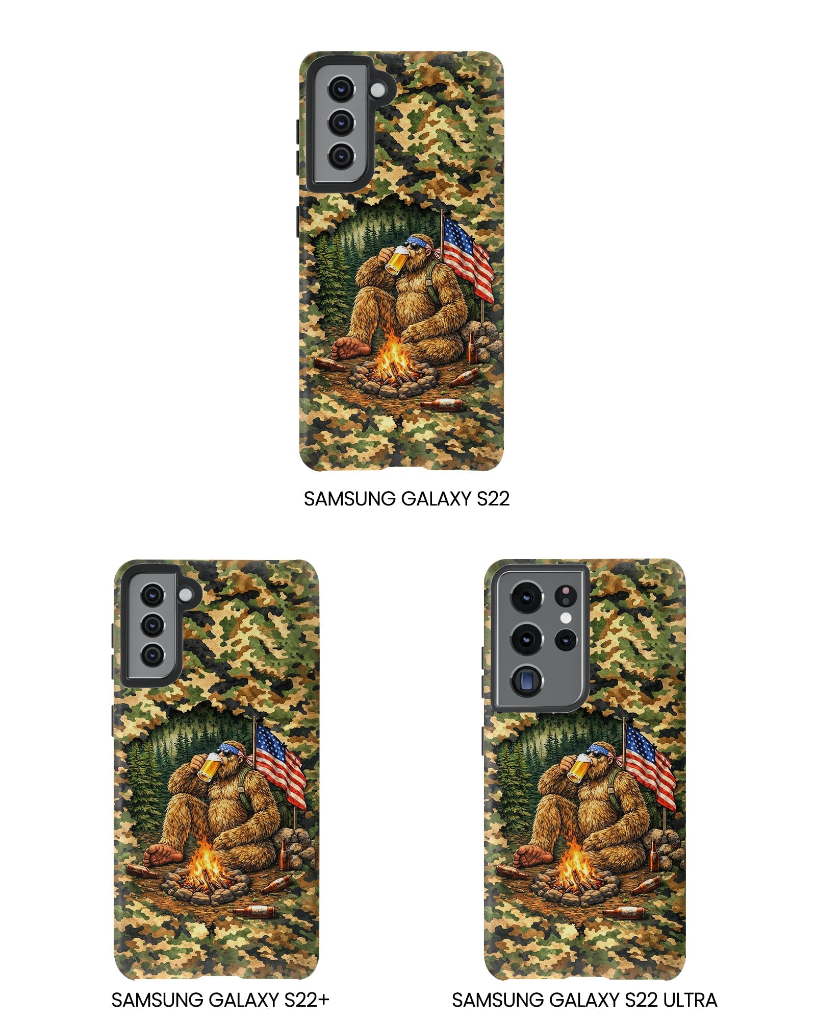 BIGFOOT CAMPFIRE CAMOUFLAGE PHONE CASE   - TLHN1604264
