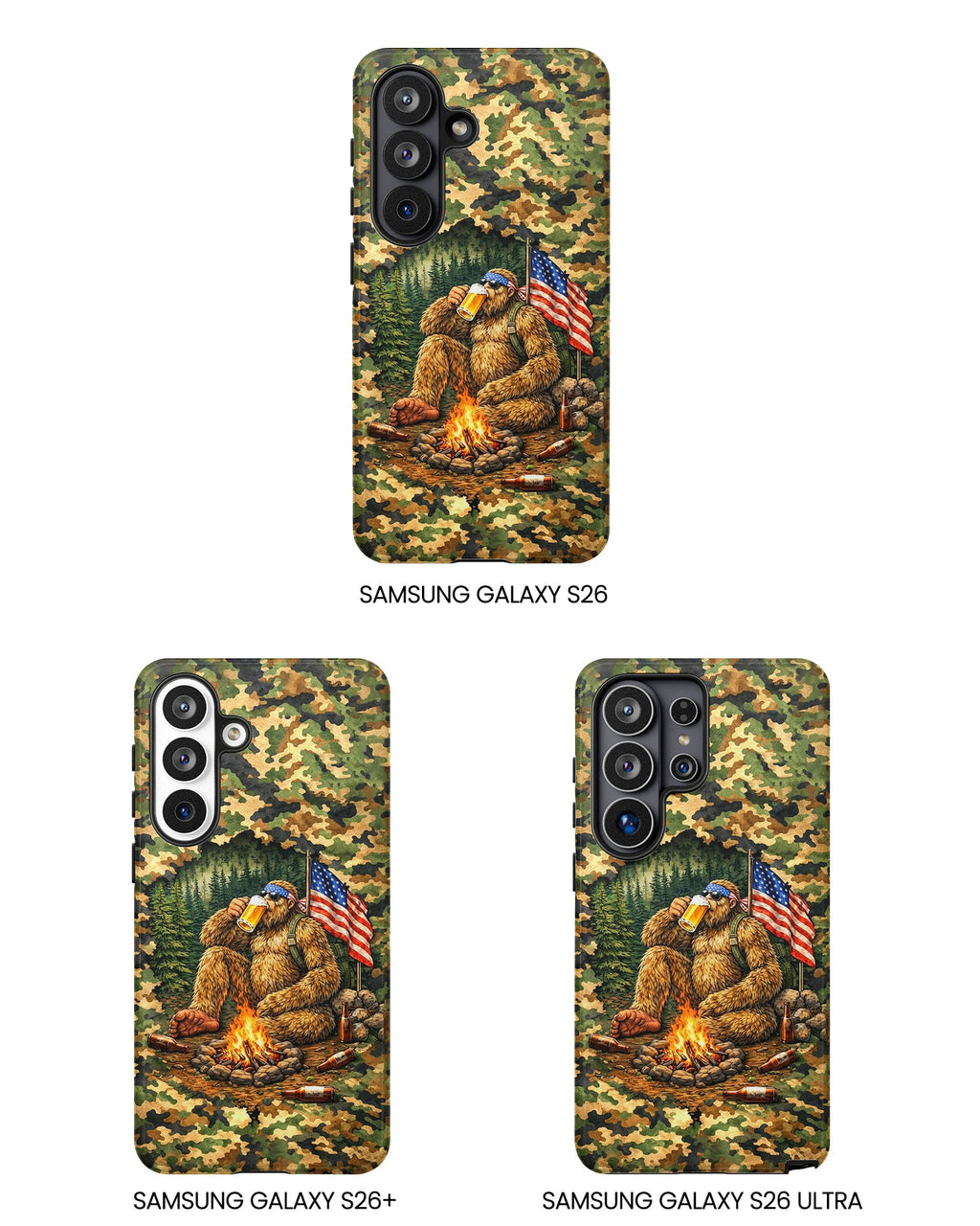 BIGFOOT CAMPFIRE CAMOUFLAGE PHONE CASE   - TLHN1604264