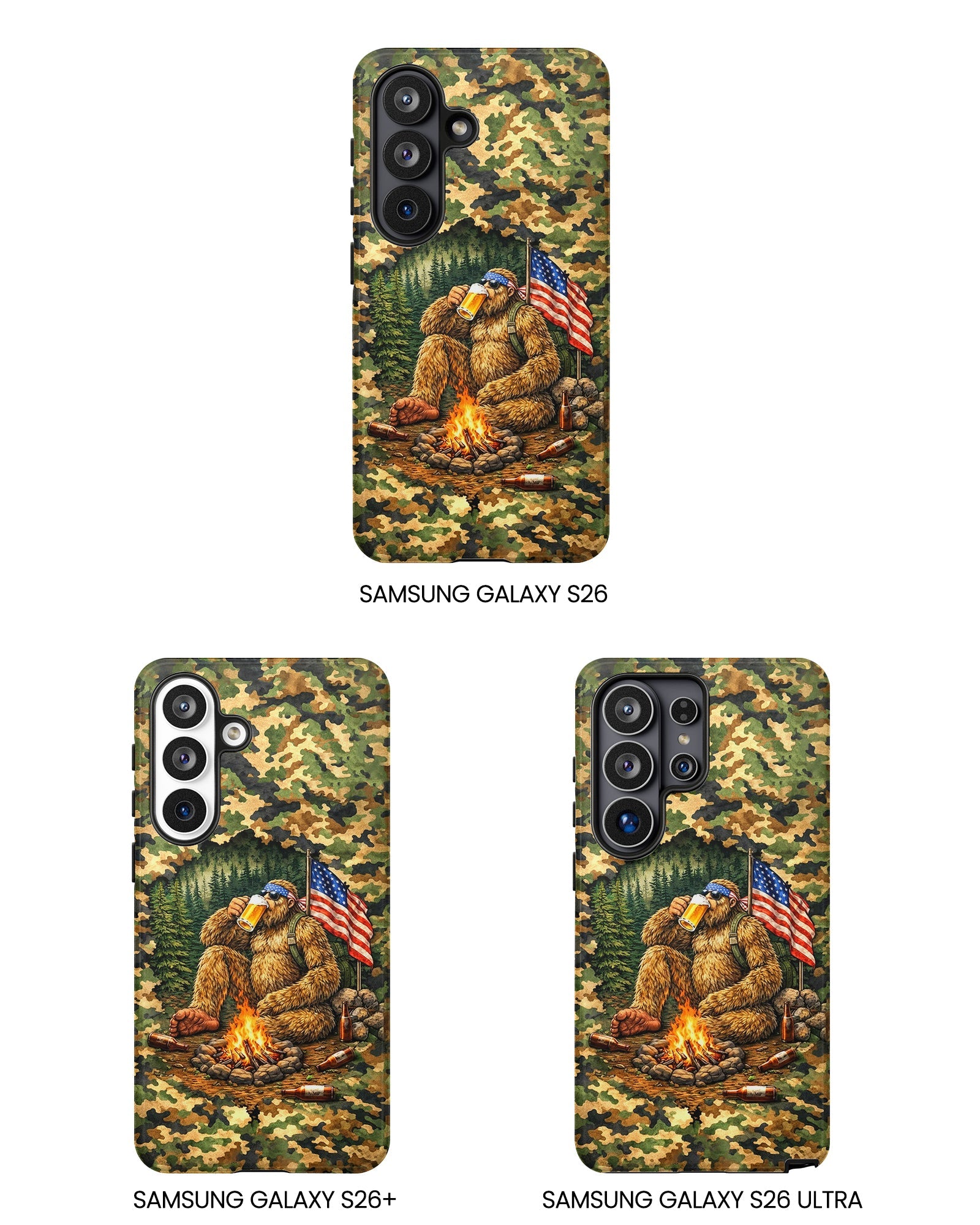 BIGFOOT CAMPFIRE CAMOUFLAGE PHONE CASE   - TLHN1604264