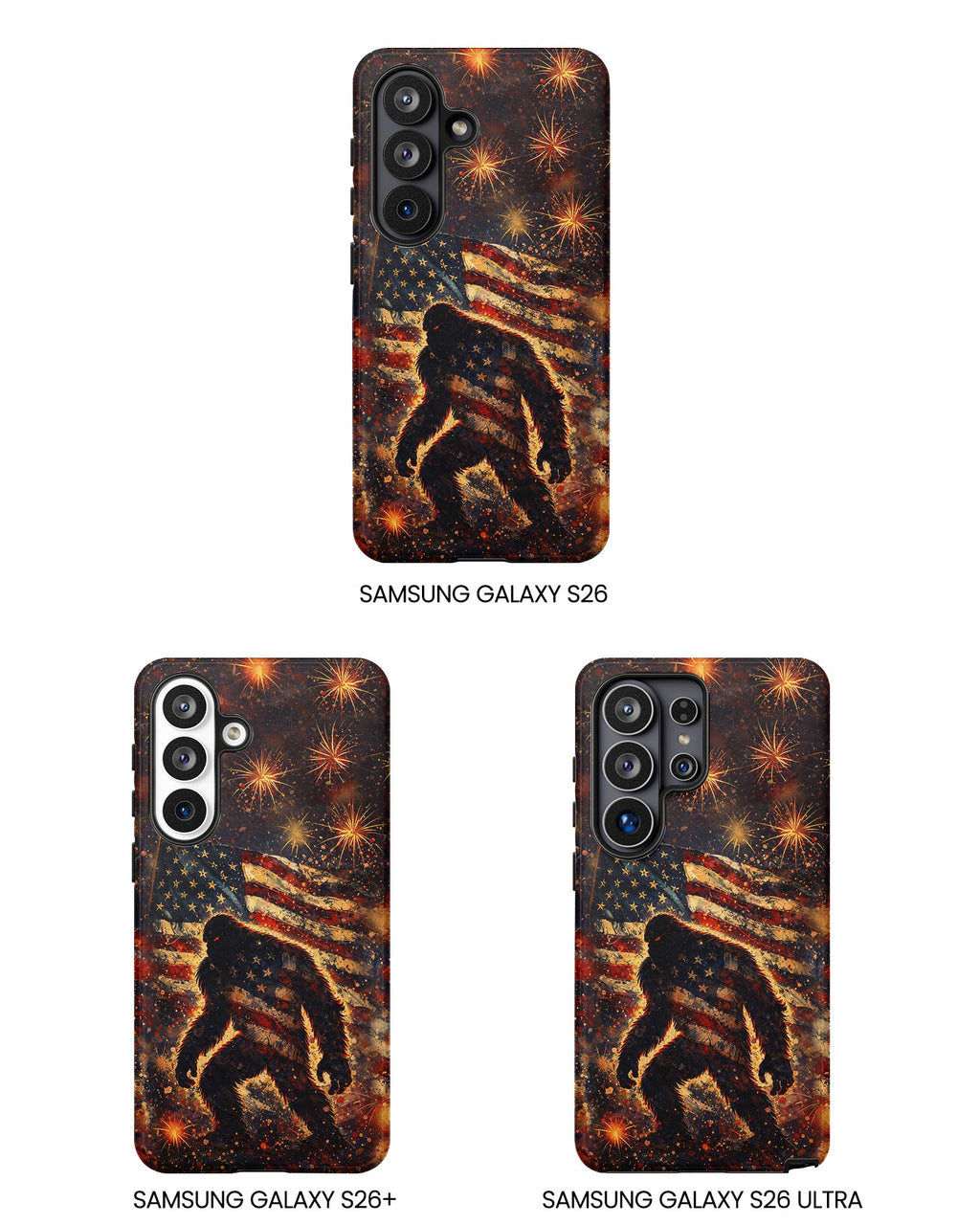 BIGFOOT STARS AND STRIPES GRUNGE ART  PHONE CASE  - TLHN2004264