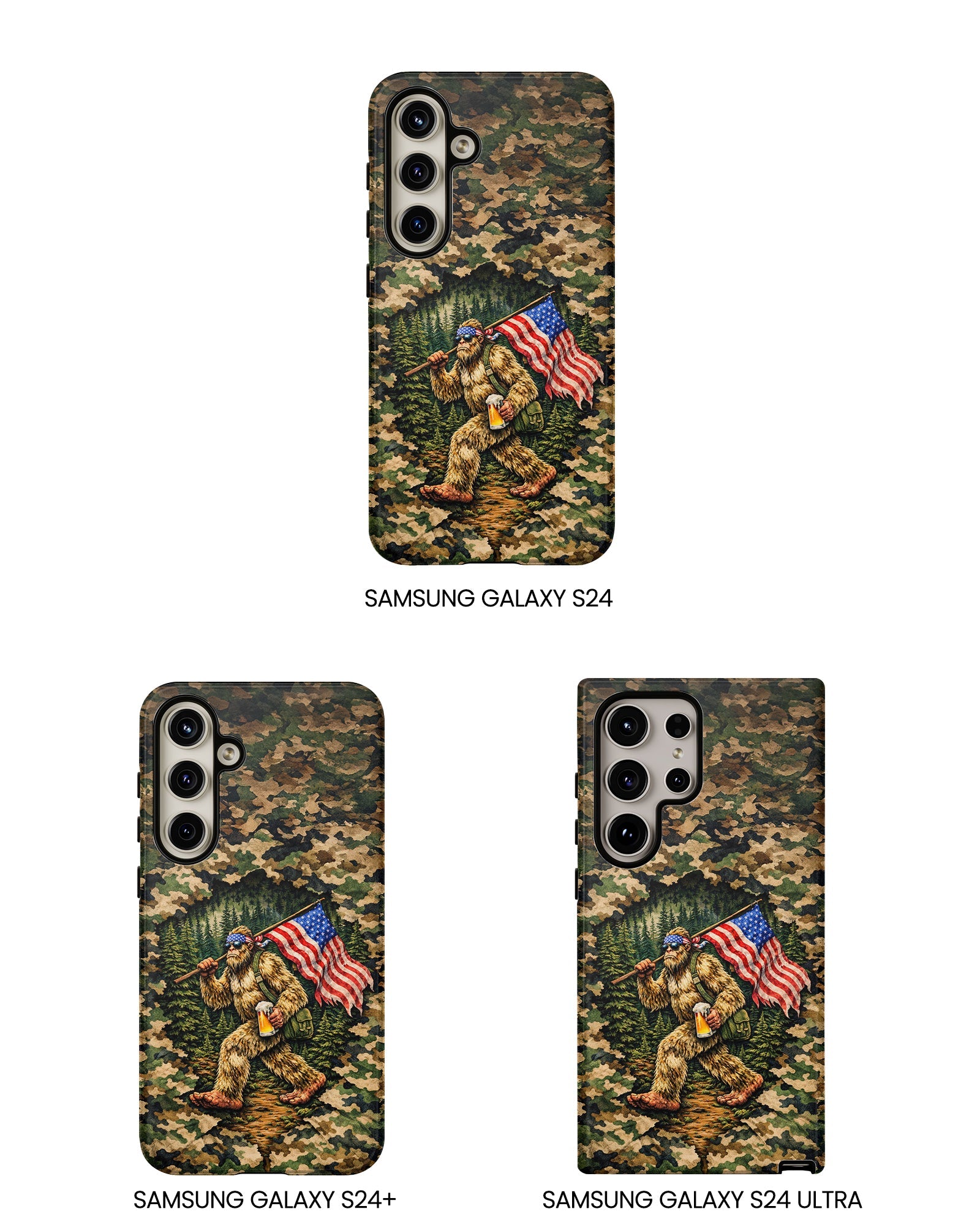 BIGFOOT WITH FLAG CAMOUFLAGE PHONE CASE - TLNT2004261