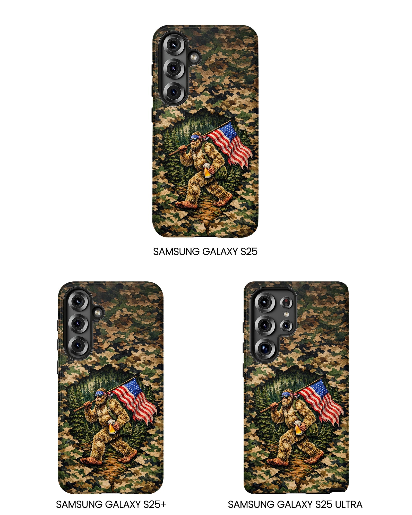 BIGFOOT WITH FLAG CAMOUFLAGE PHONE CASE - TLNT2004261