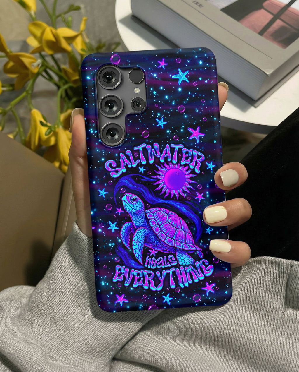SALTWATER HEALS EVERYTHING TURTLE PHONE CASE  - TLNO1304262