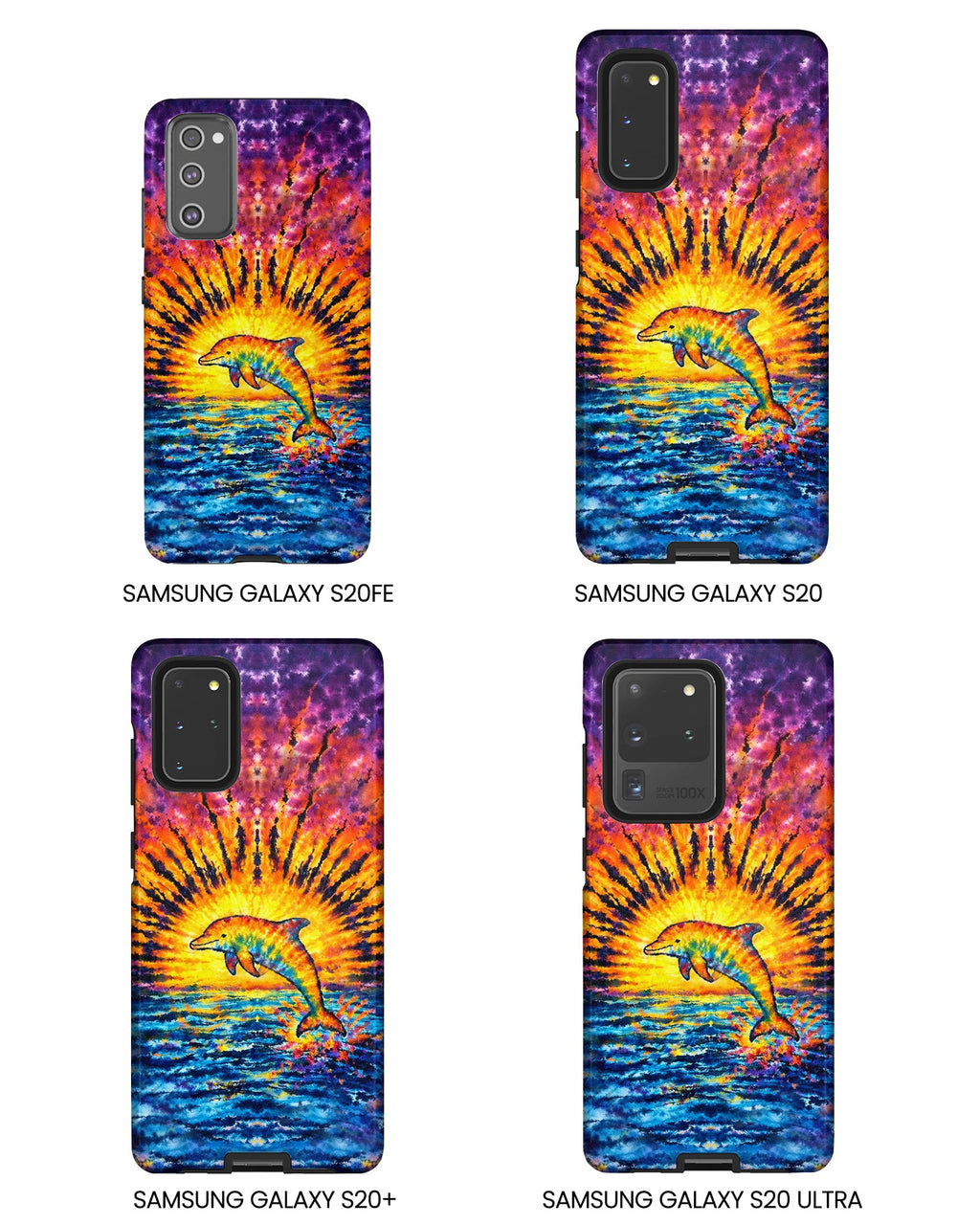 DOLPHIN SUNSET WATERCOLOR PATTERN  PHONE CASE  - TLHN2104264