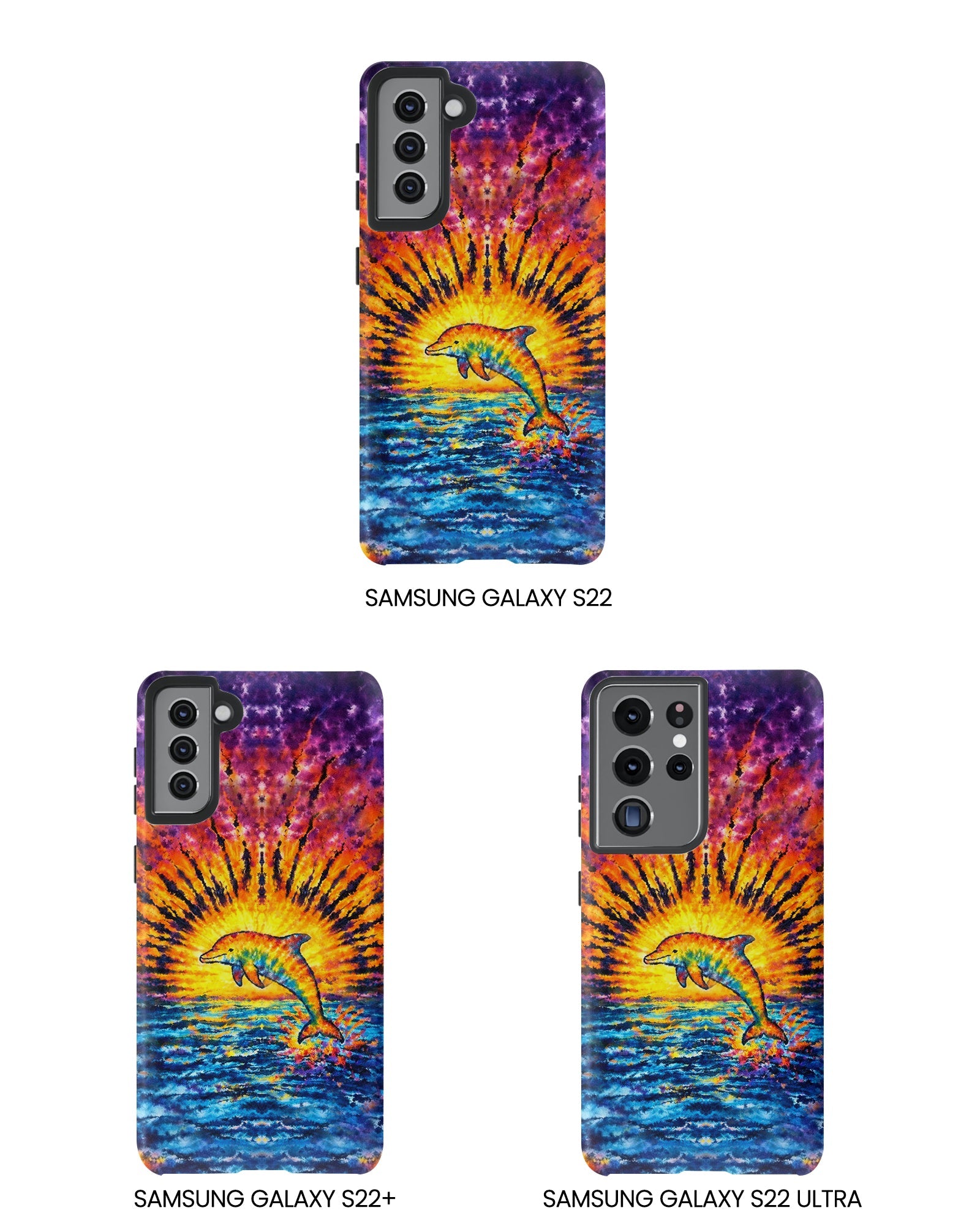 DOLPHIN SUNSET WATERCOLOR PATTERN  PHONE CASE  - TLHN2104264