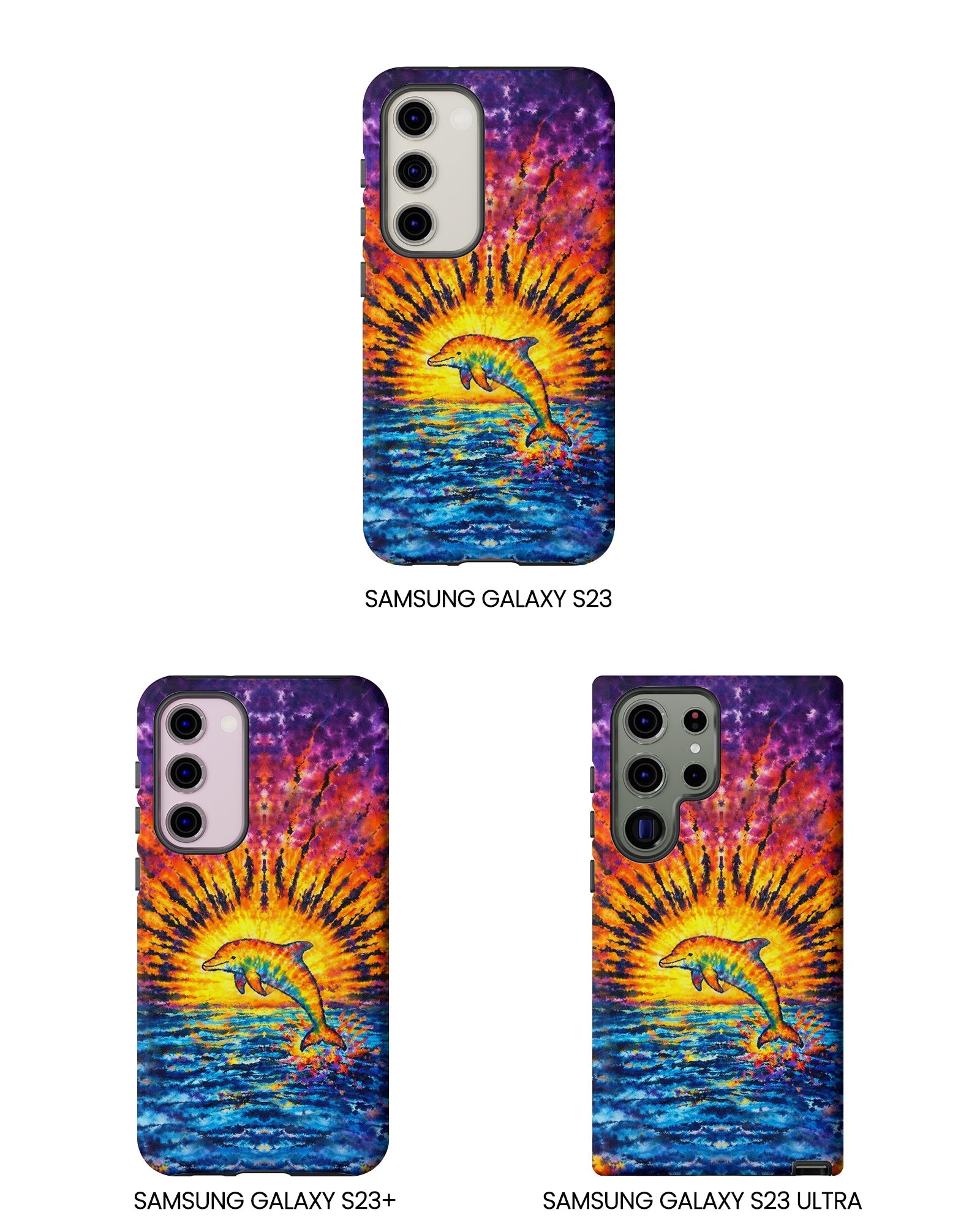 DOLPHIN SUNSET WATERCOLOR PATTERN  PHONE CASE  - TLHN2104264