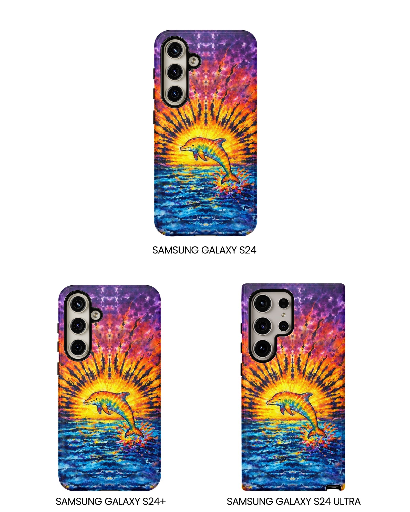 DOLPHIN SUNSET WATERCOLOR PATTERN  PHONE CASE  - TLHN2104264