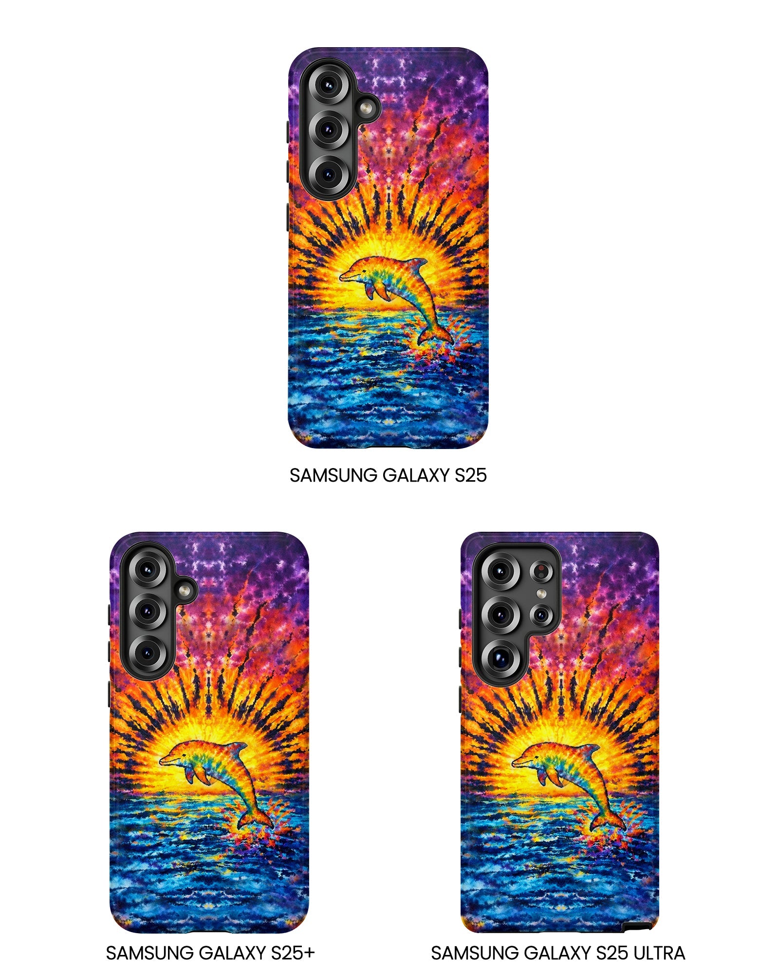 DOLPHIN SUNSET WATERCOLOR PATTERN  PHONE CASE  - TLHN2104264