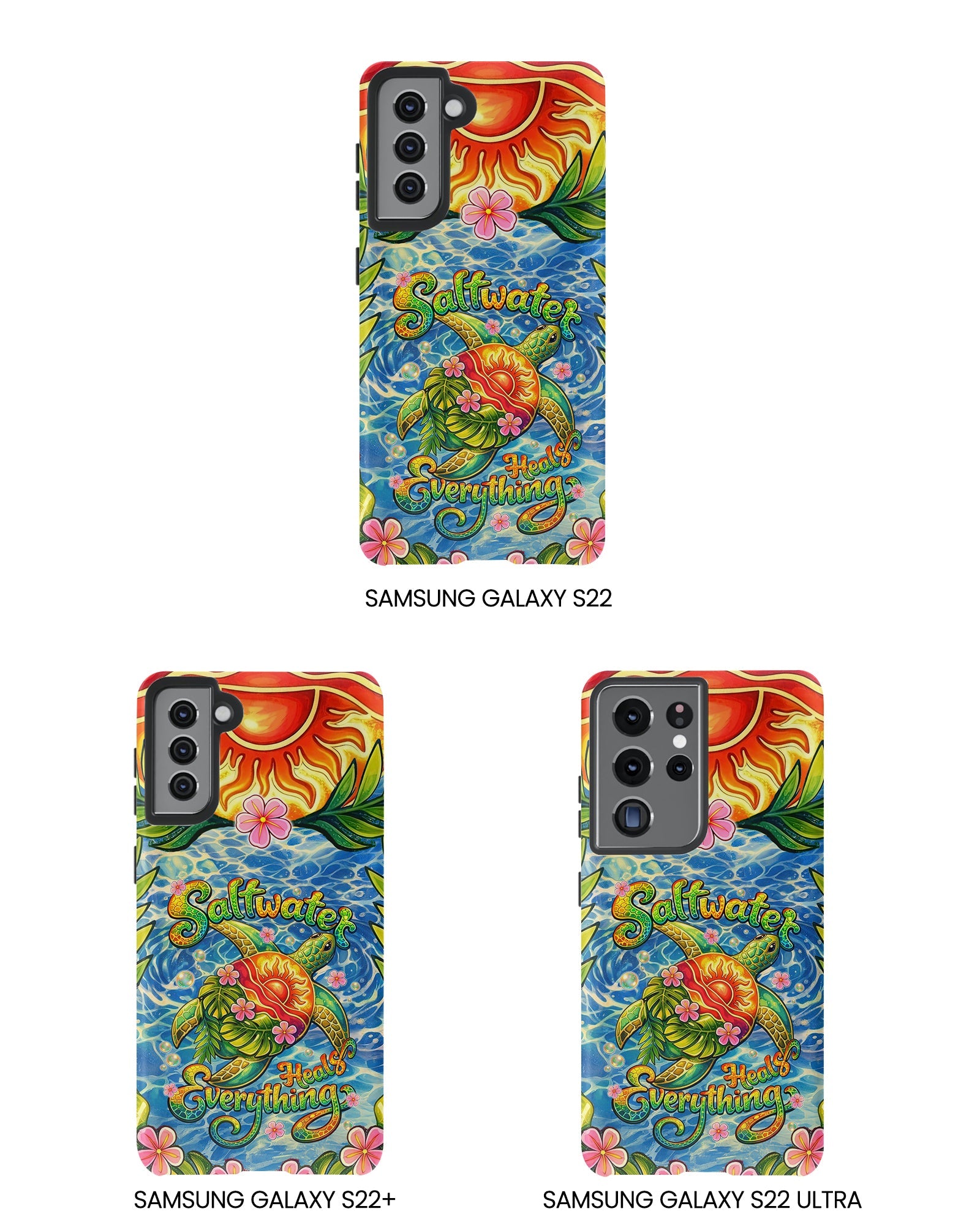 SALTWATER HEALS EVERYTHING TURTLE PHONE CASE - TLNT1704262
