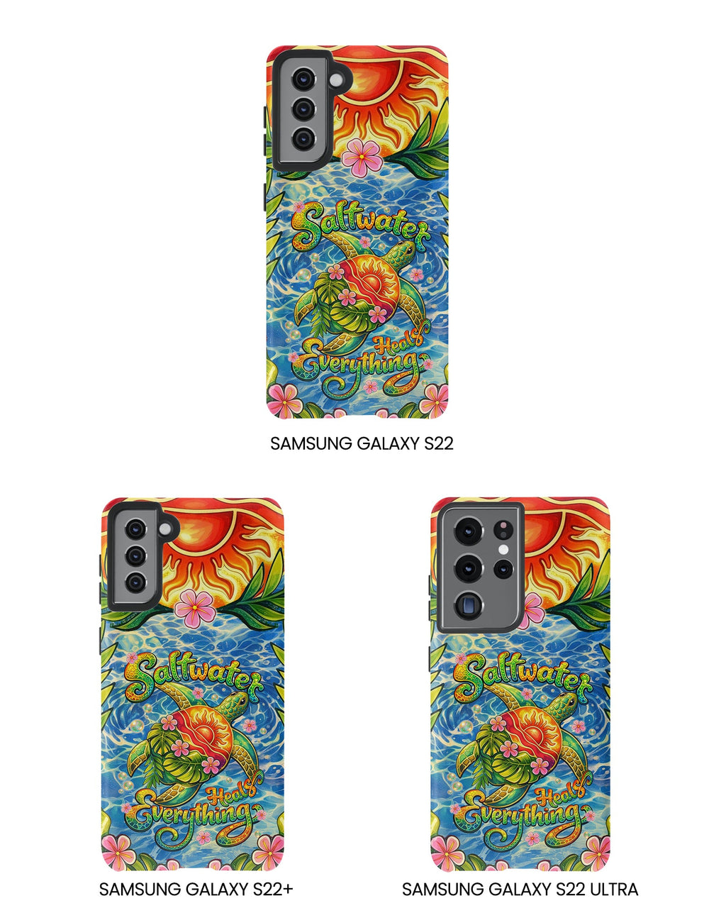 SALTWATER HEALS EVERYTHING TURTLE PHONE CASE - TLNT1704262