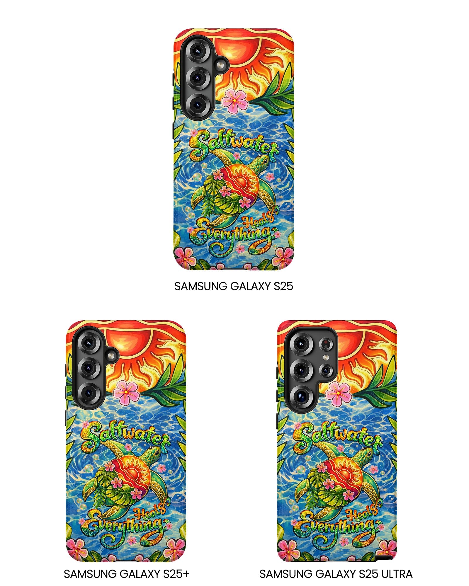 SALTWATER HEALS EVERYTHING TURTLE PHONE CASE - TLNT1704262