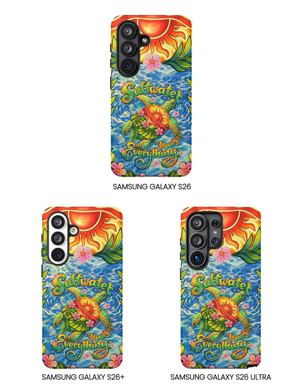 SALTWATER HEALS EVERYTHING TURTLE PHONE CASE - TLNT1704262