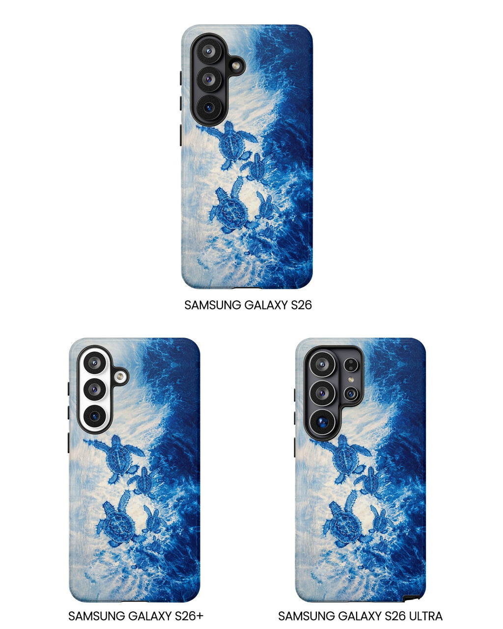 SEA TURTLE FAMILY WAVES PHONE CASE  - TLTW1704264