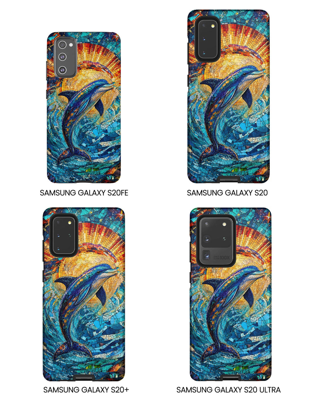 DOLPHIN STAINED GLASS PHONE CASE  - TLTW1305265