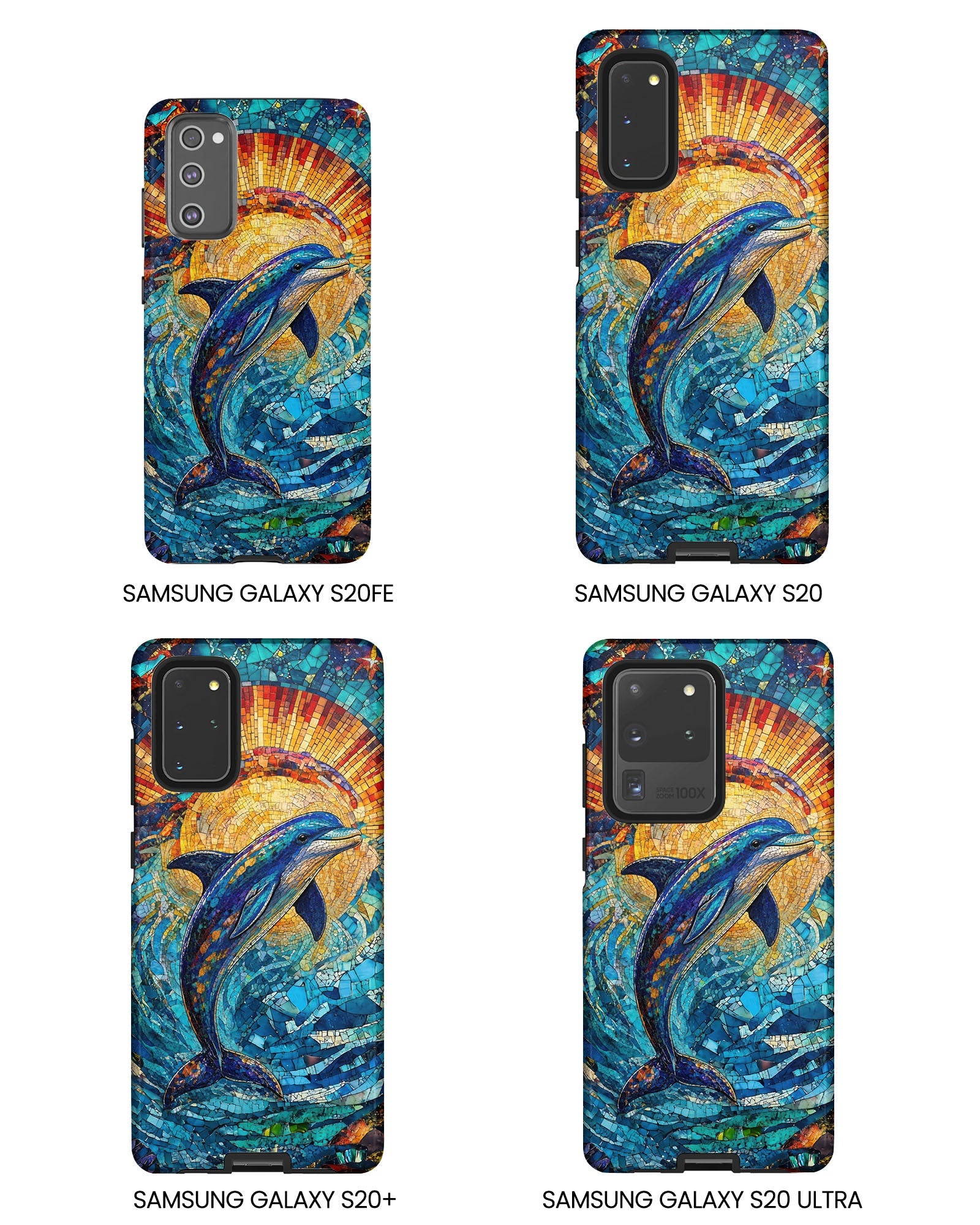 DOLPHIN STAINED GLASS PHONE CASE  - TLTW1305265