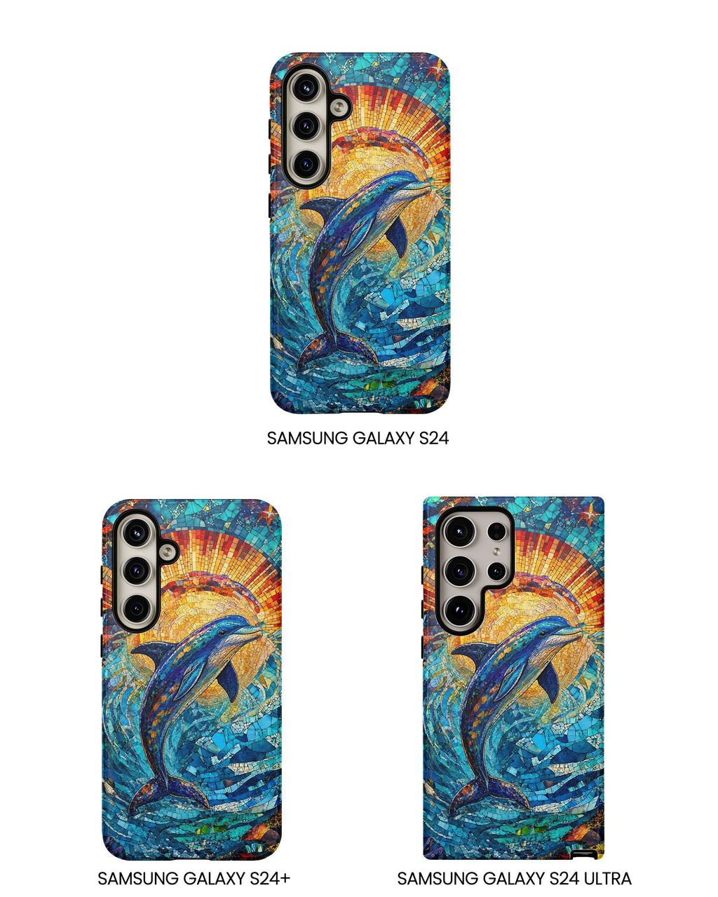 DOLPHIN STAINED GLASS PHONE CASE  - TLTW1305265