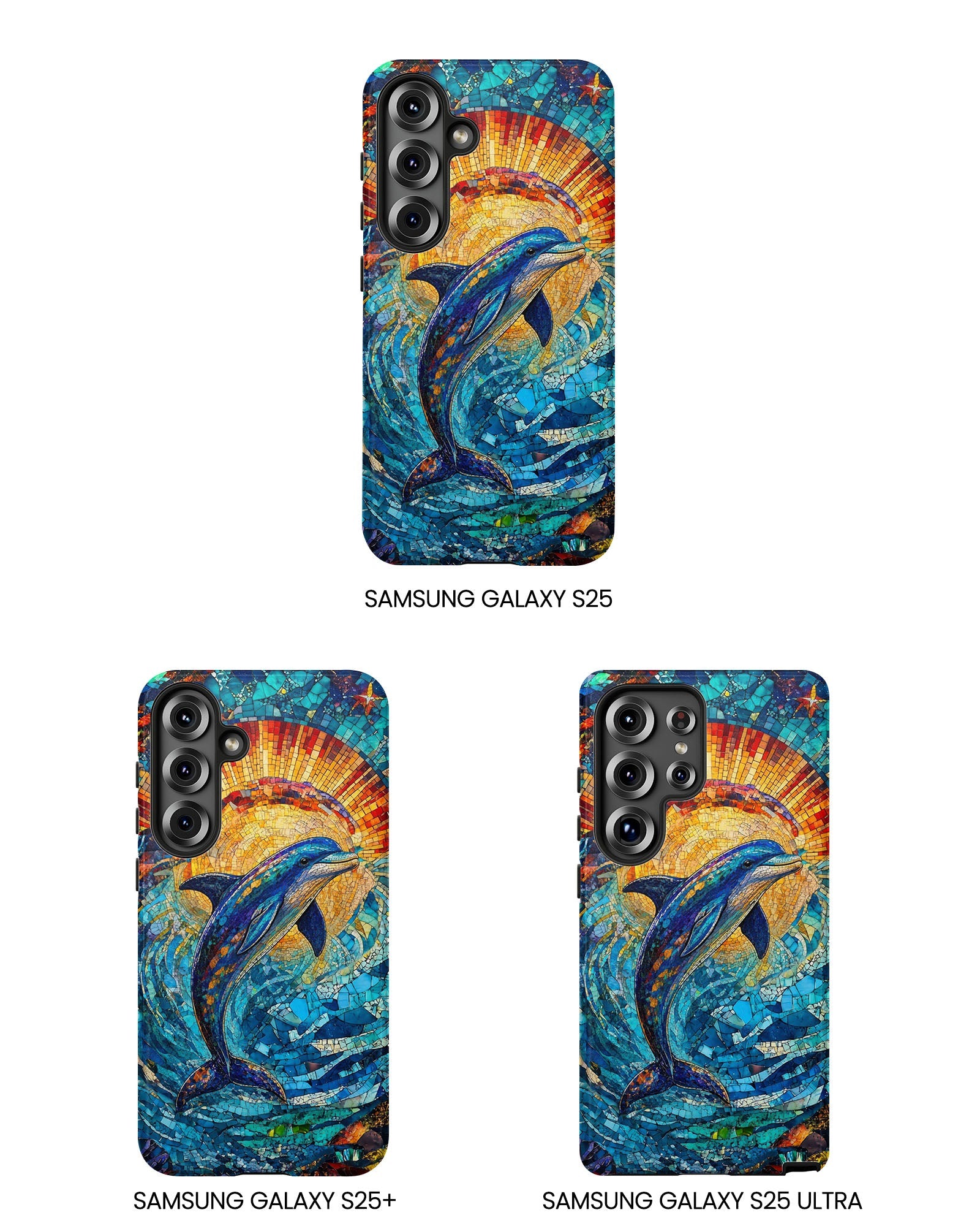 DOLPHIN STAINED GLASS PHONE CASE  - TLTW1305265