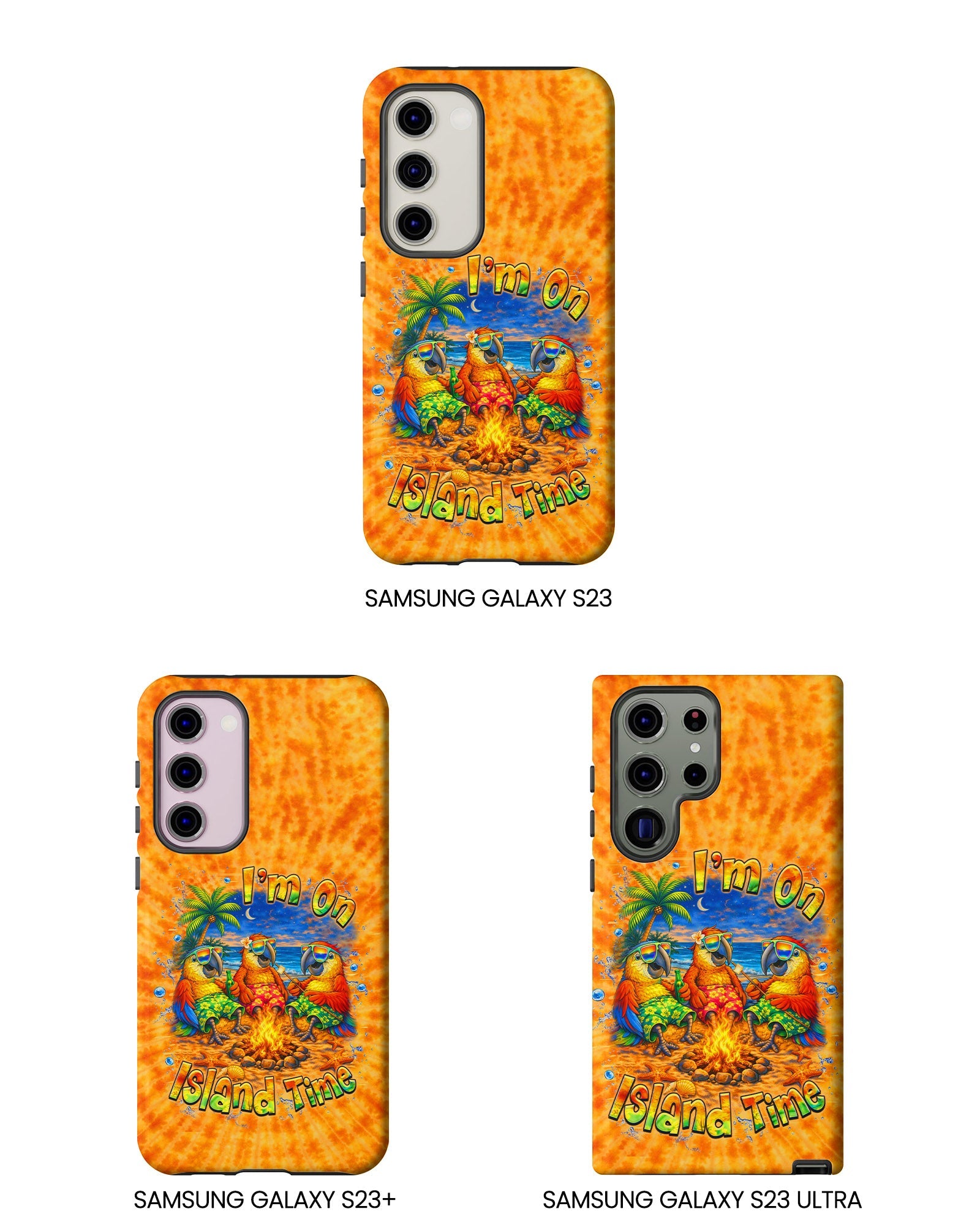 I'M ON ISLAND TIME PARROT SWIRL  PHONE CASE  - TLHN1405264