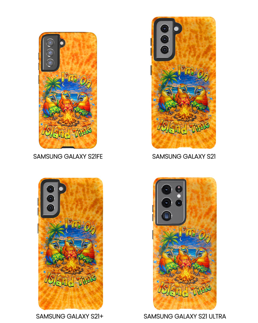 I'M ON ISLAND TIME PARROT SWIRL  PHONE CASE  - TLHN1405264