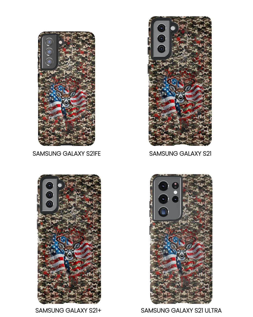 STARS AND STRIPES DEER HUNTING PHONE CASE - TLHG1905264