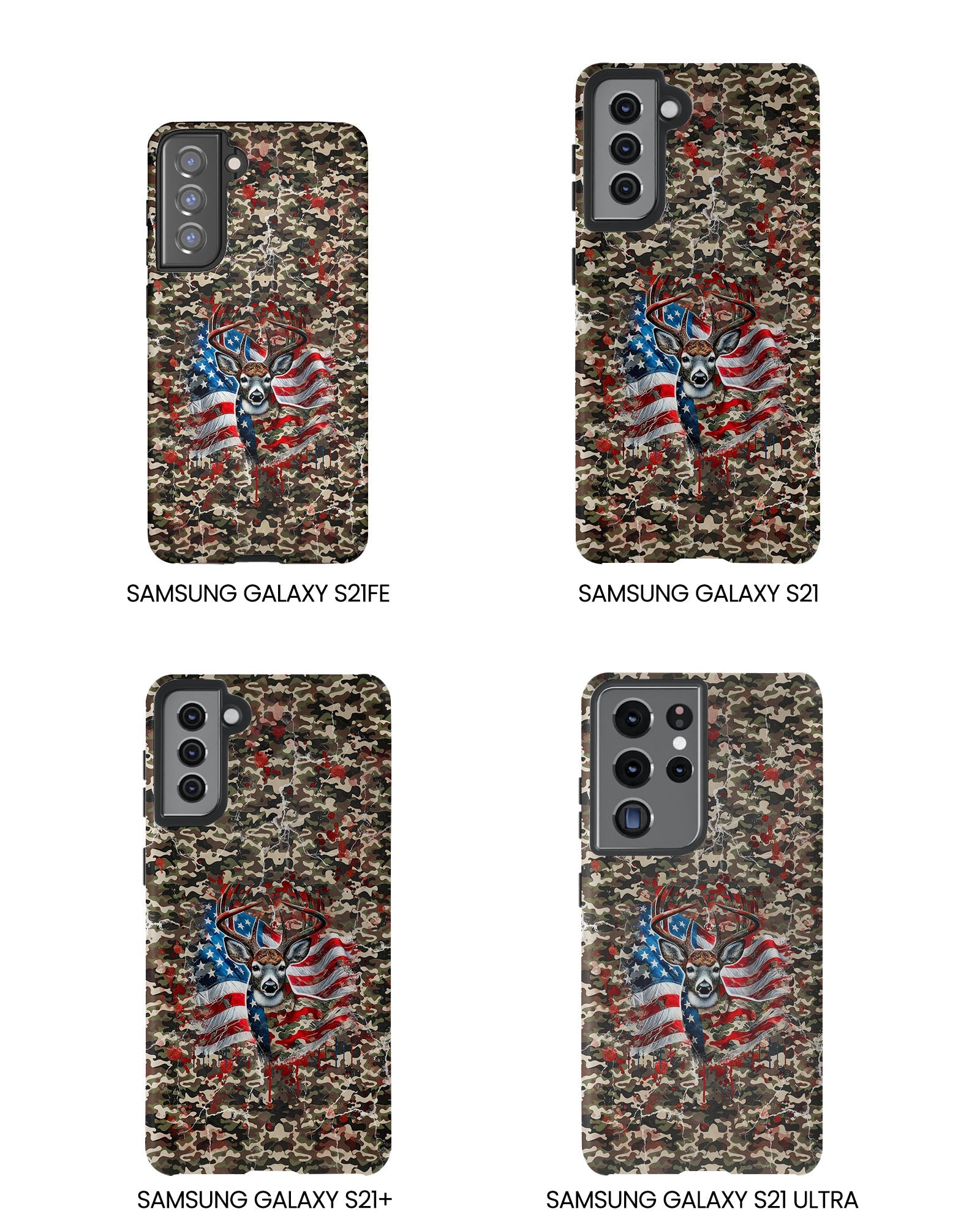 STARS AND STRIPES DEER HUNTING PHONE CASE - TLHG1905264