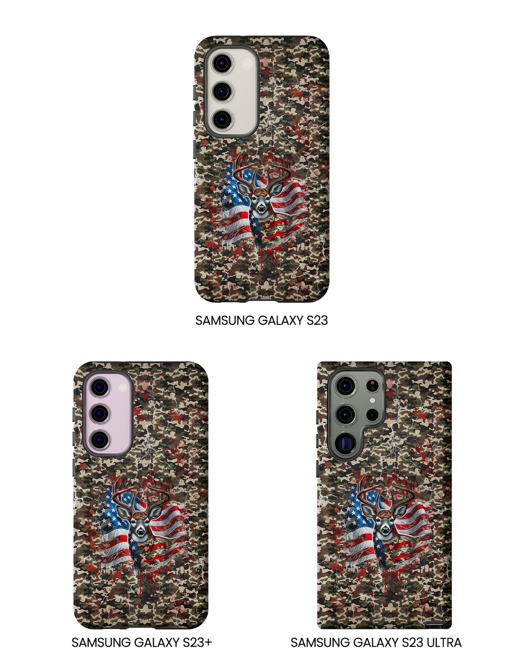 STARS AND STRIPES DEER HUNTING PHONE CASE - TLHG1905264