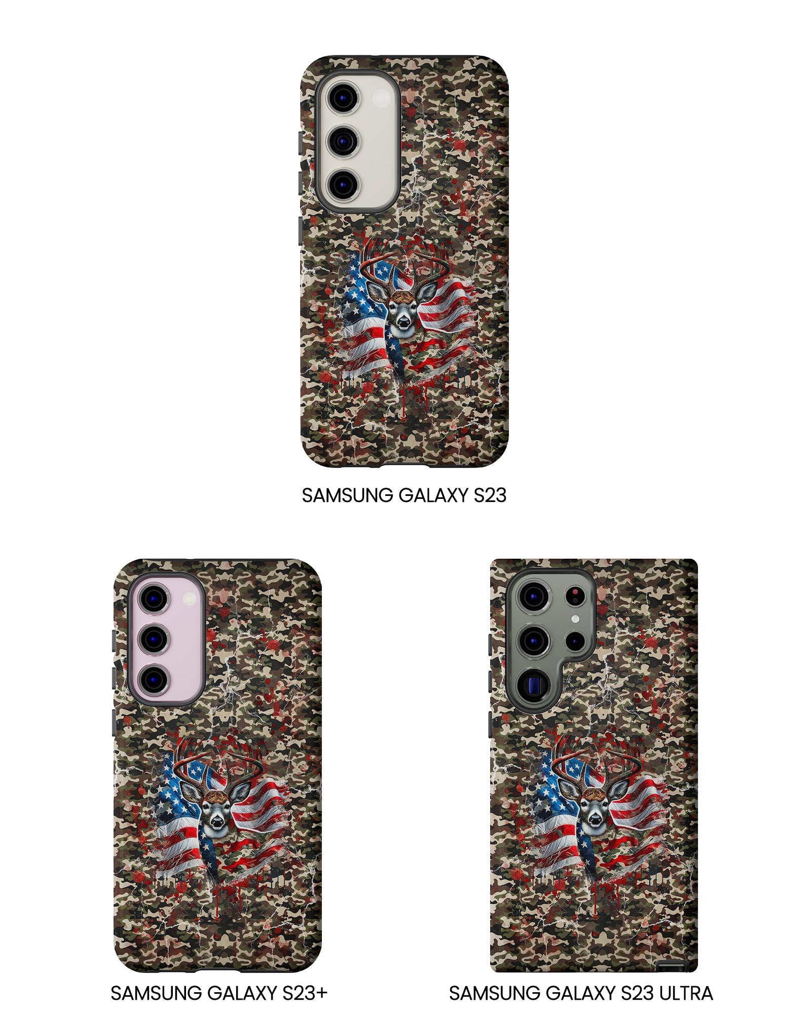 STARS AND STRIPES DEER HUNTING PHONE CASE - TLHG1905264