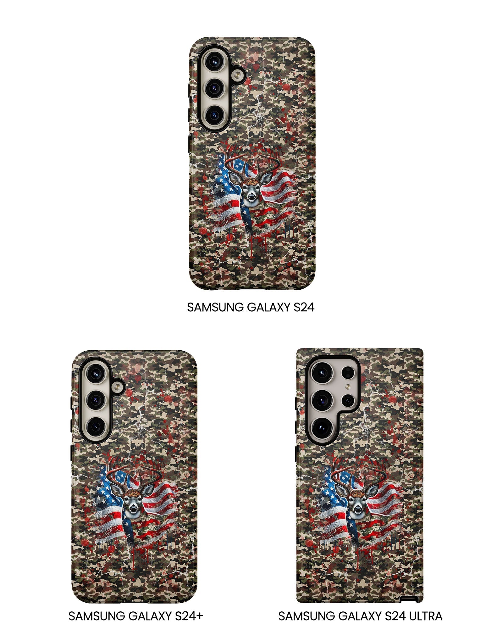 STARS AND STRIPES DEER HUNTING PHONE CASE - TLHG1905264
