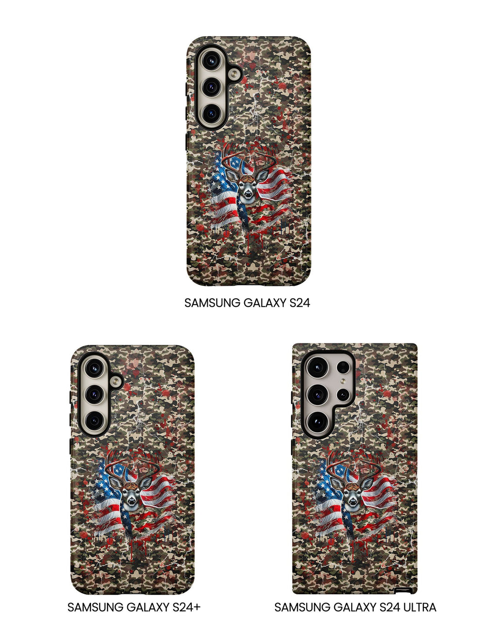 STARS AND STRIPES DEER HUNTING PHONE CASE - TLHG1905264