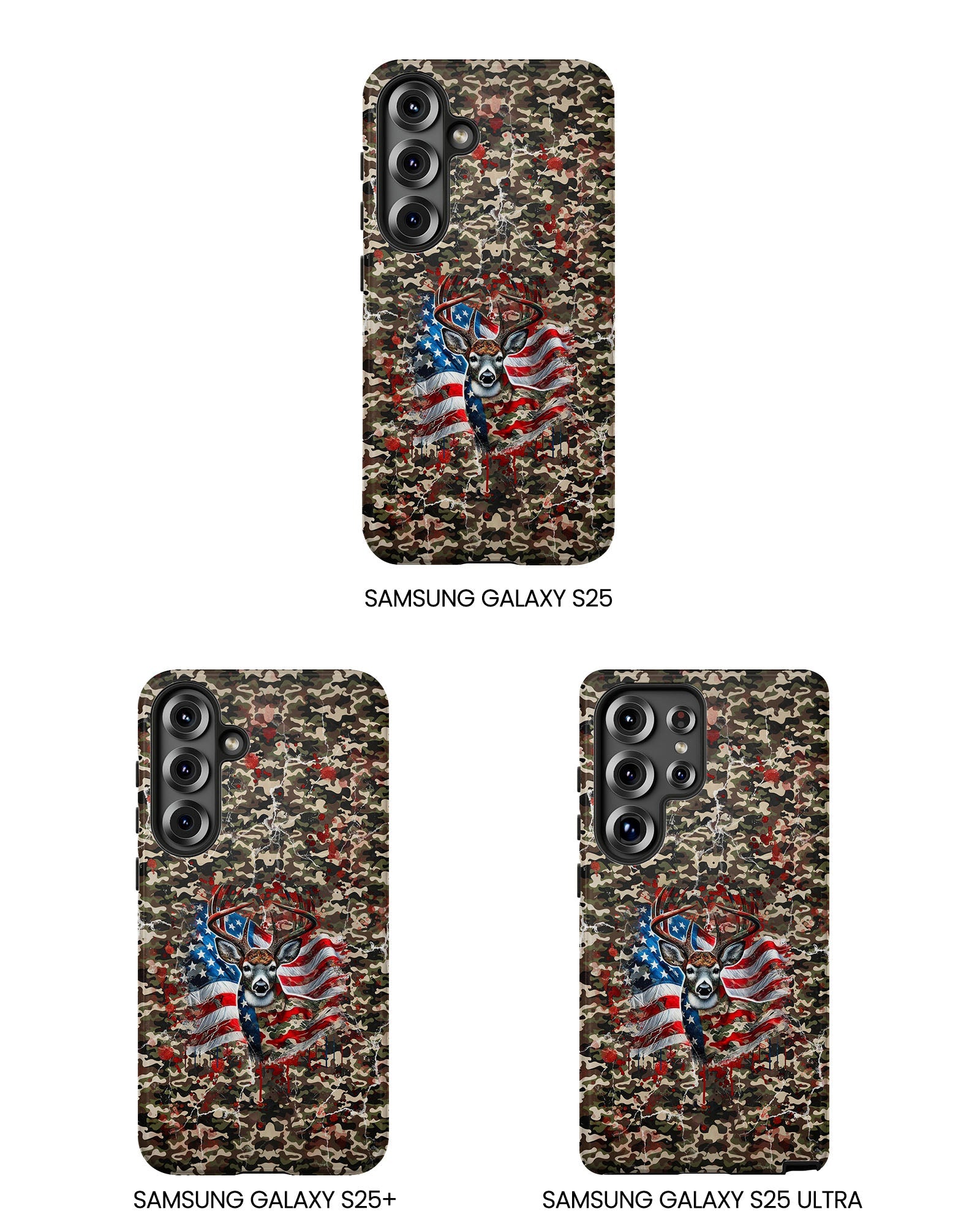 STARS AND STRIPES DEER HUNTING PHONE CASE - TLHG1905264