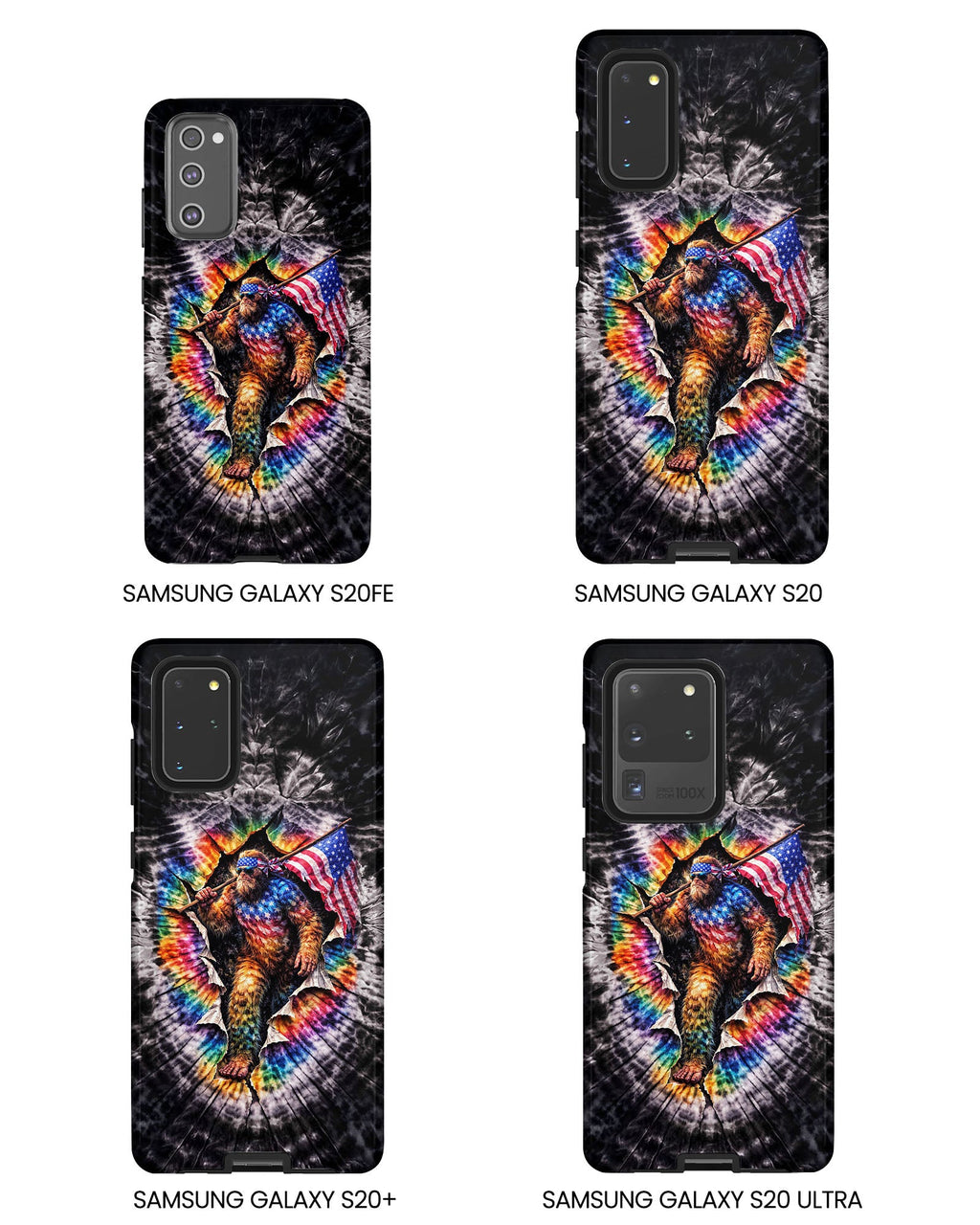 BIGFOOT WITH FLAG SWIRL  PHONE CASE  - TLTW1905264
