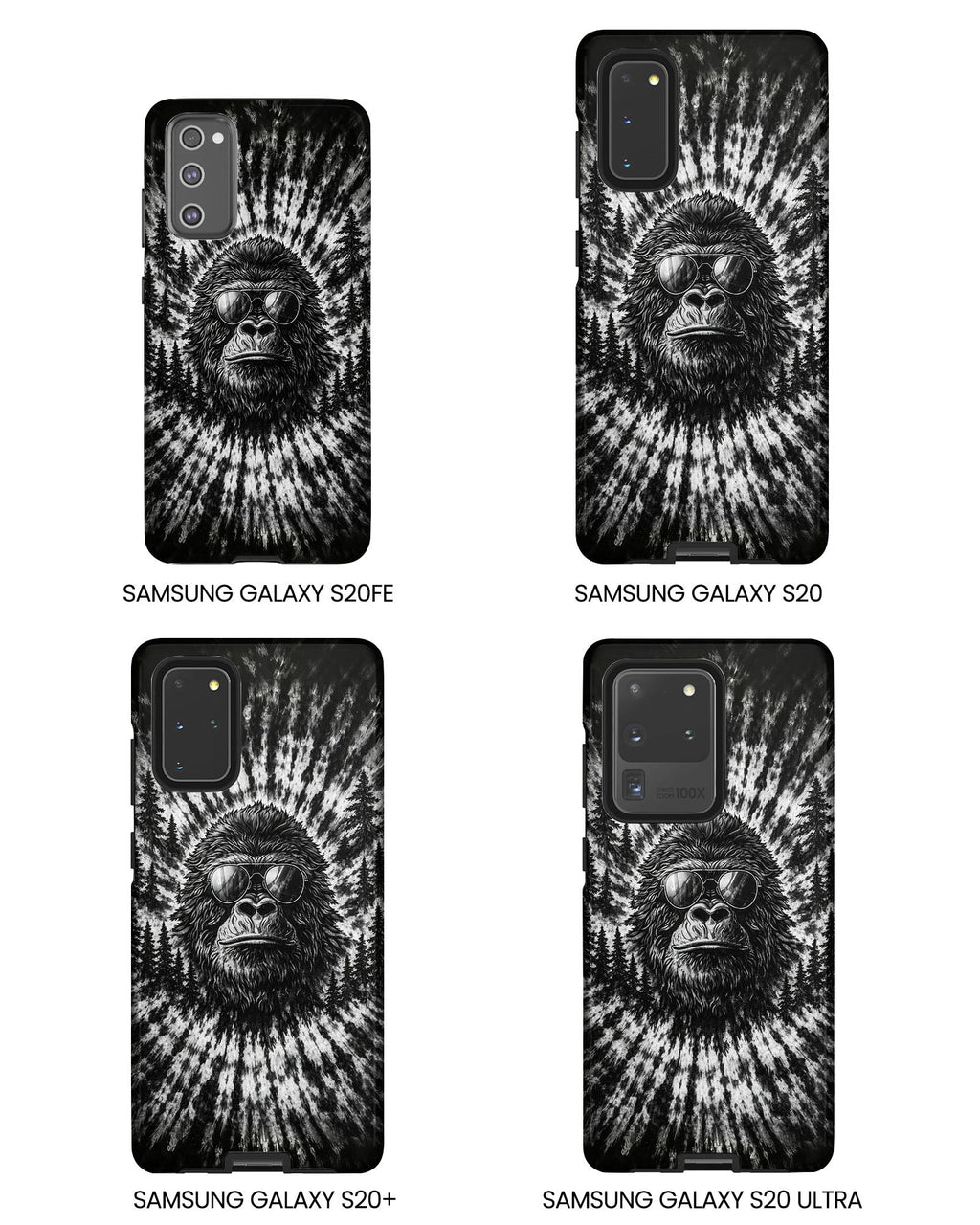 BIGFOOT BLACK & WHITE SWIRL  PHONE CASE  - TLTW2205262