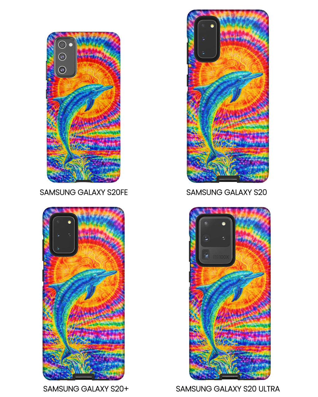 DOLPHIN SUN COLORFUL SWIRL  PHONE CASE  - TLTW2205261