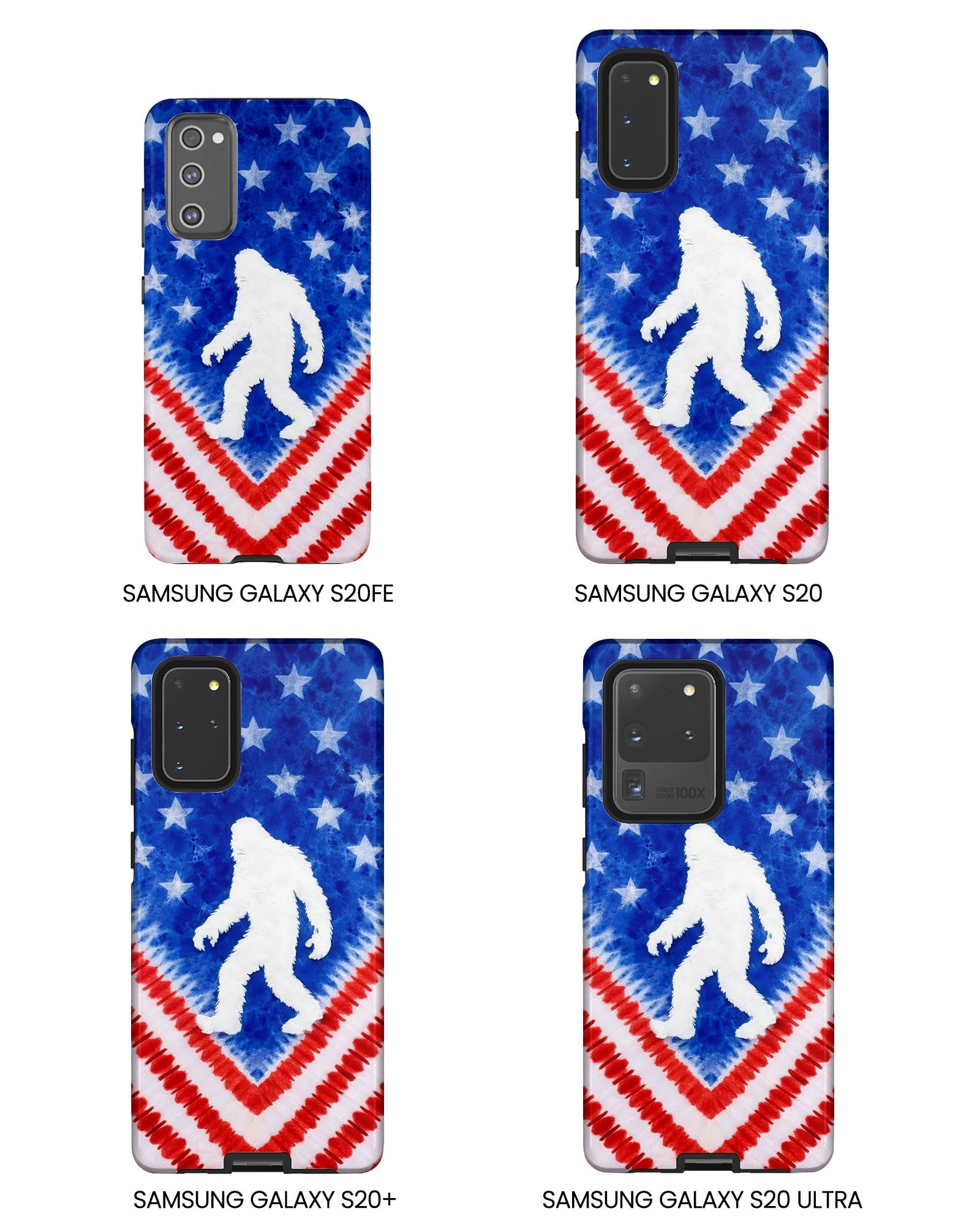 BIGFOOT FLAG RED WHITE & BLUE SWIRL PHONE CASE  - TLTW2105265